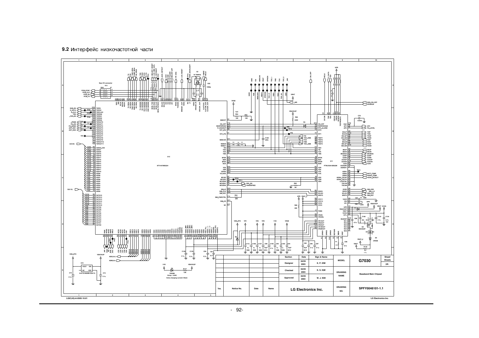 LG G7030 Schematic