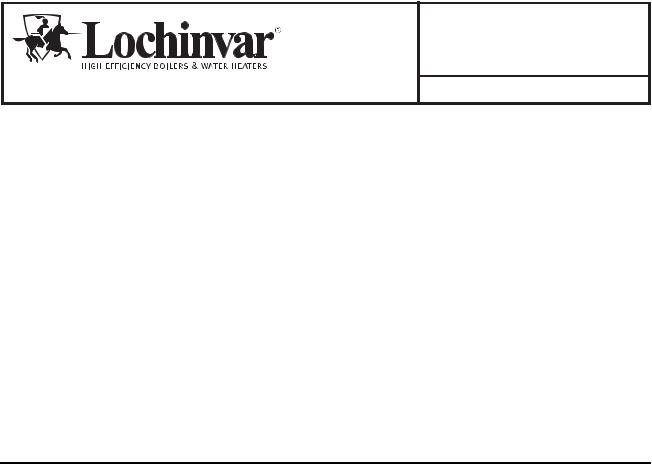 Lochinvar CBL045 Manual