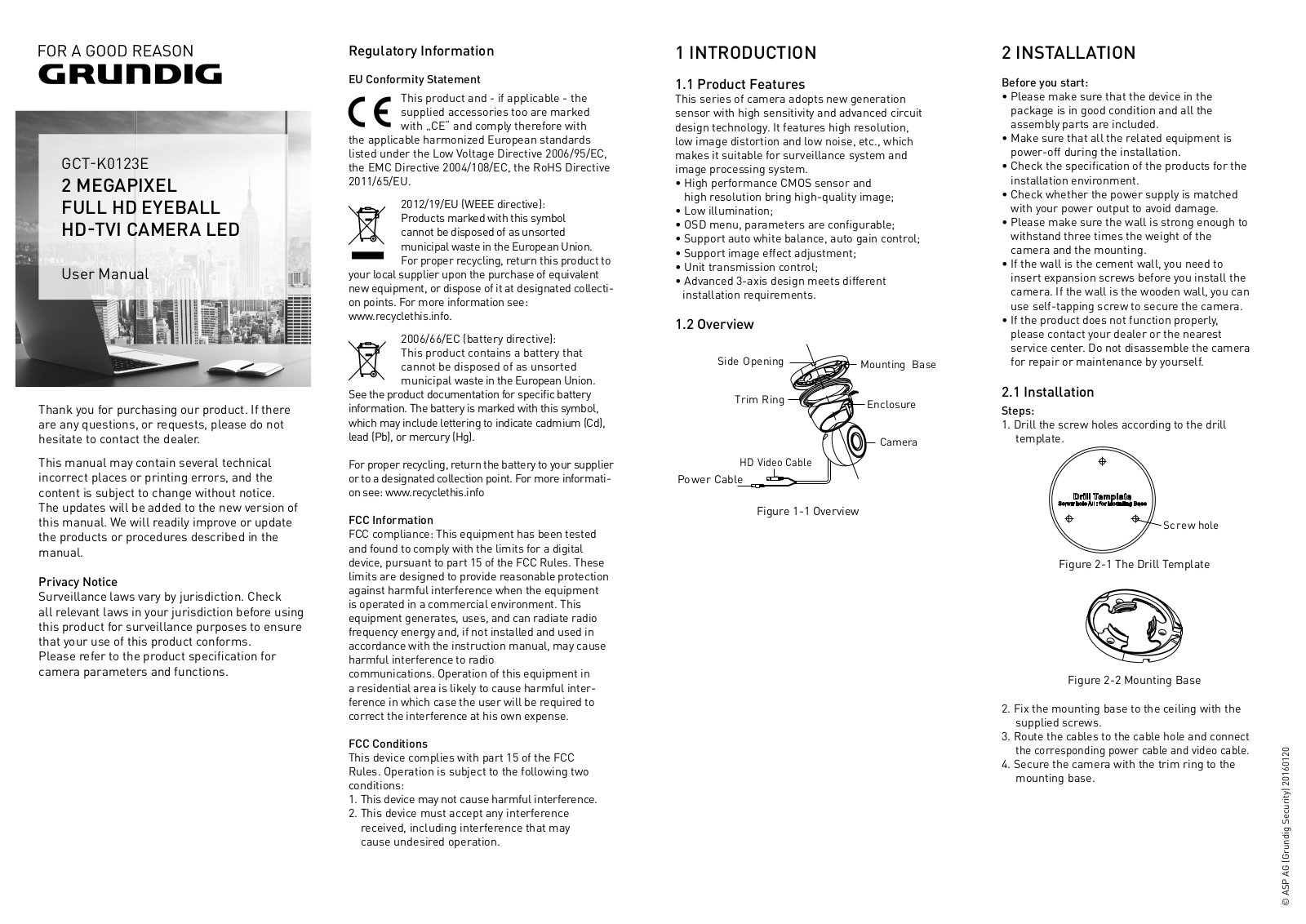 Grundig GCT-K0123E User Guide