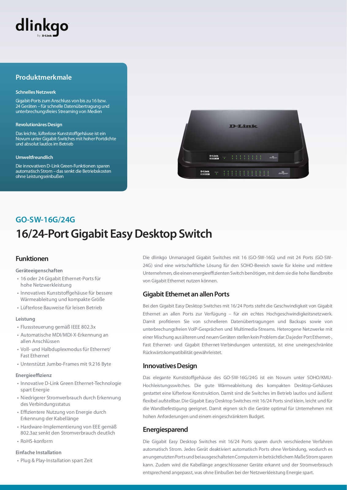 D-Link GO-SW-16G, GO-SW-24G User Manual