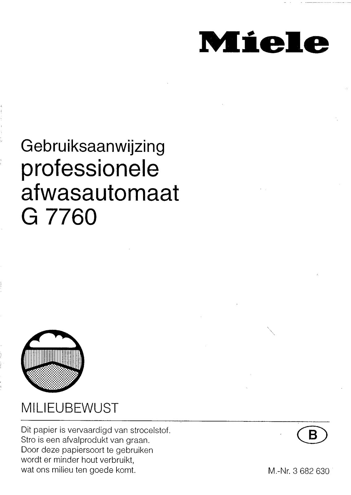 Miele G 7760 User Manual