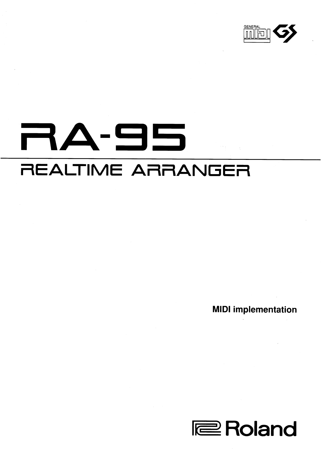 Roland RA 95 Service Manual