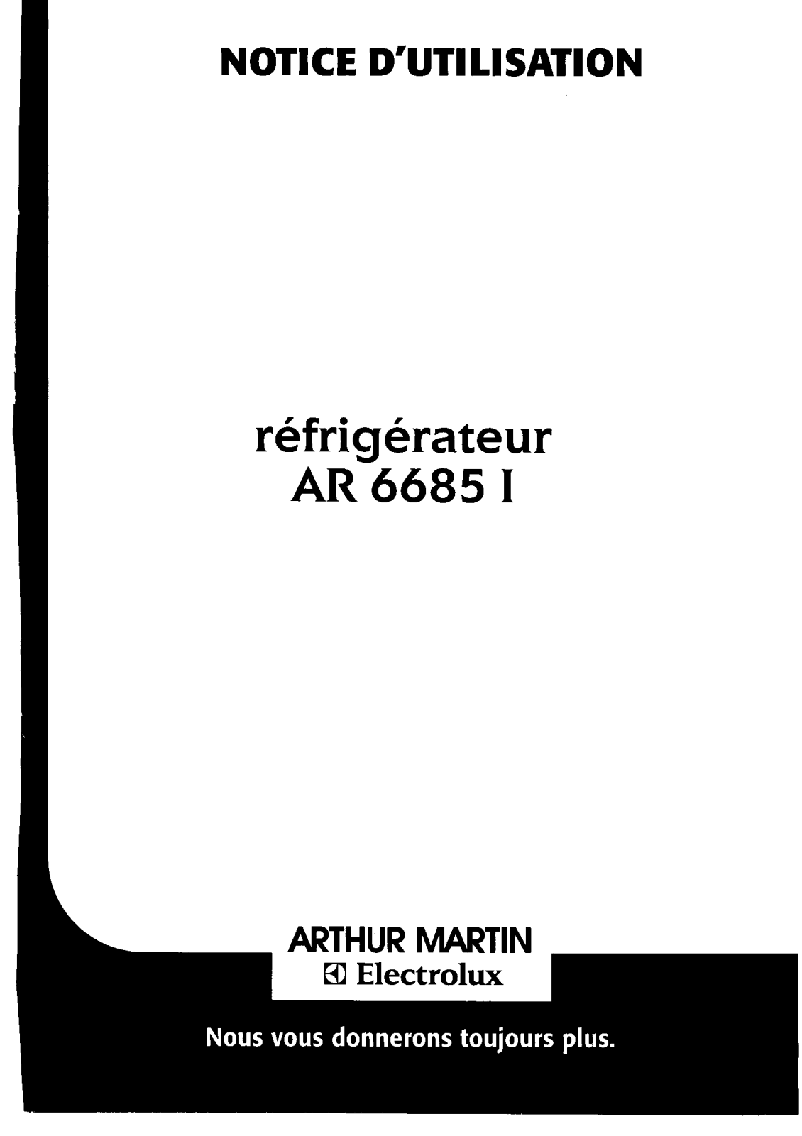 electrolux AR6685I User Manual