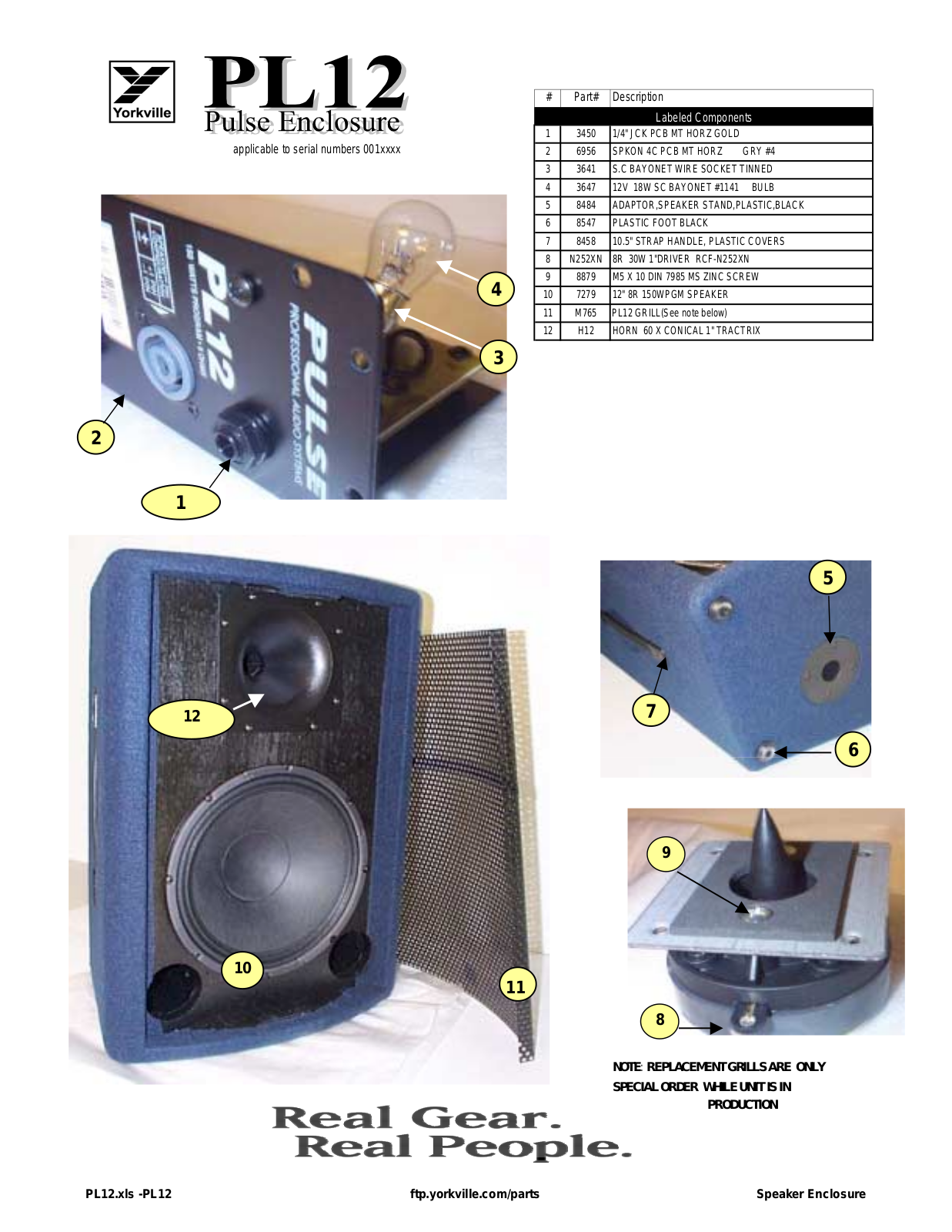 Yorkville PL12 User's Manual