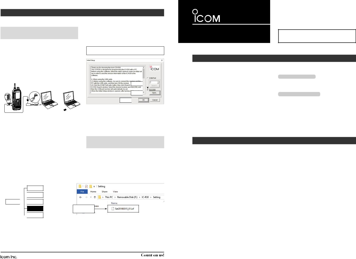 Icom CS-R30 User Manual