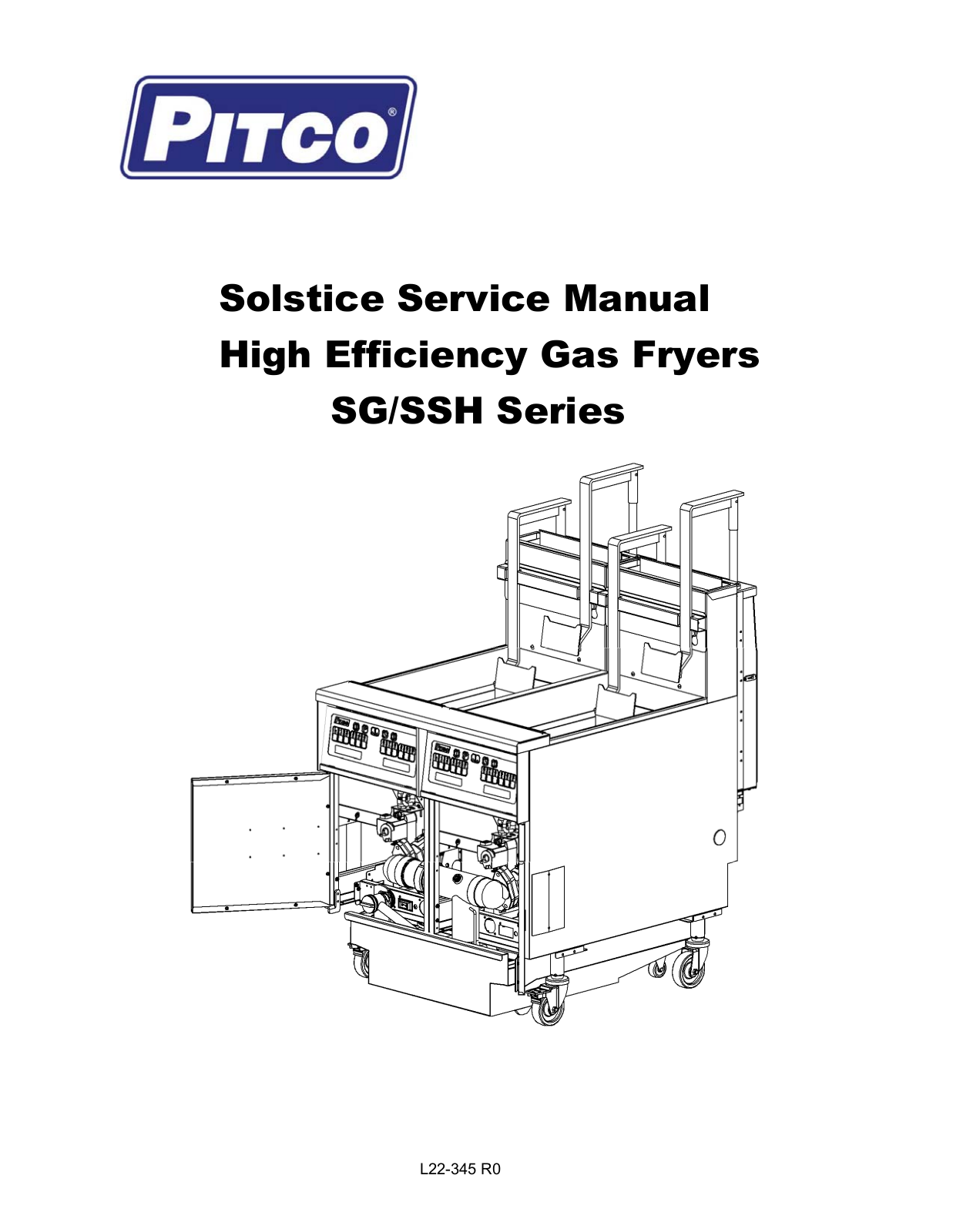 Pitco Frialator SG Series, SSH Series Service Manual