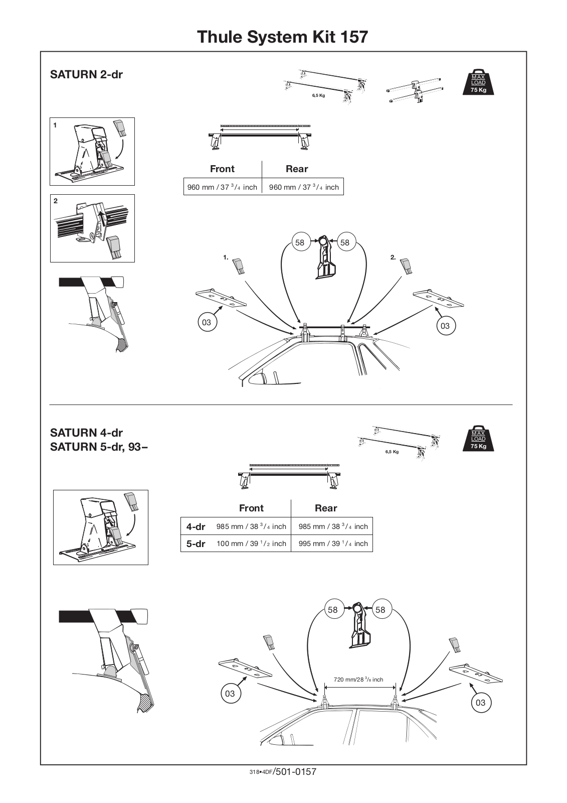 Thule 157 User Manual