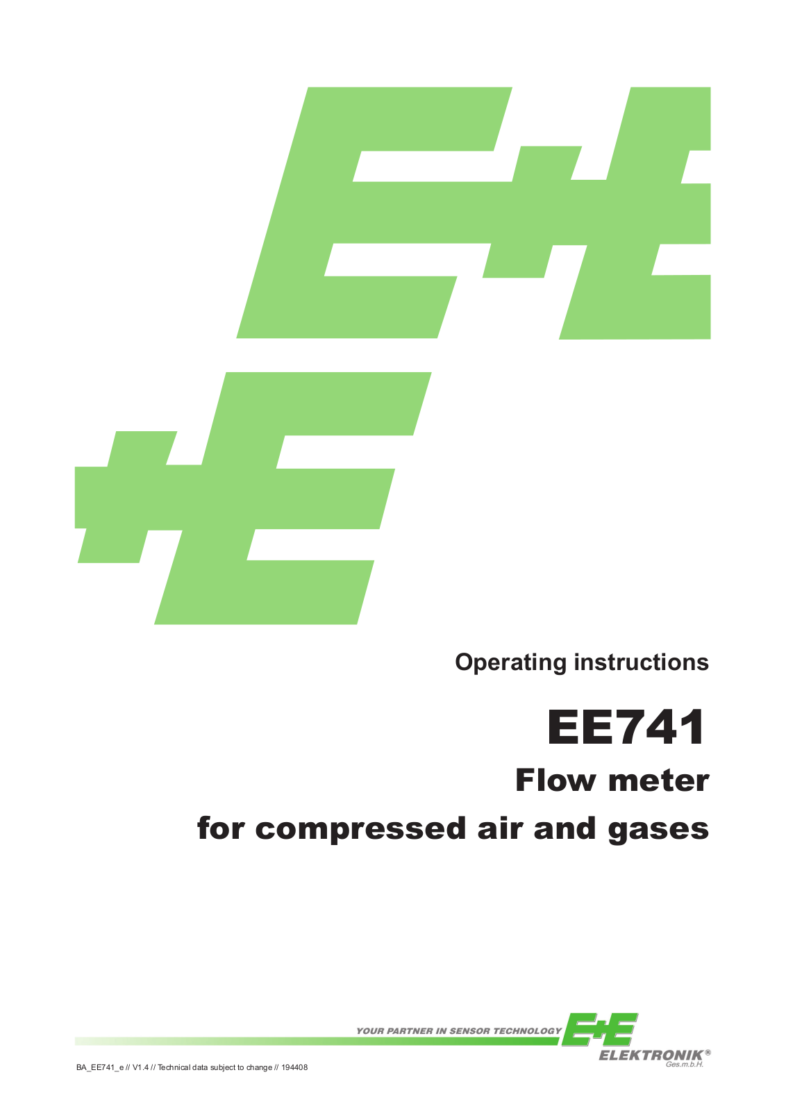 E+E EE741 Operating Manual