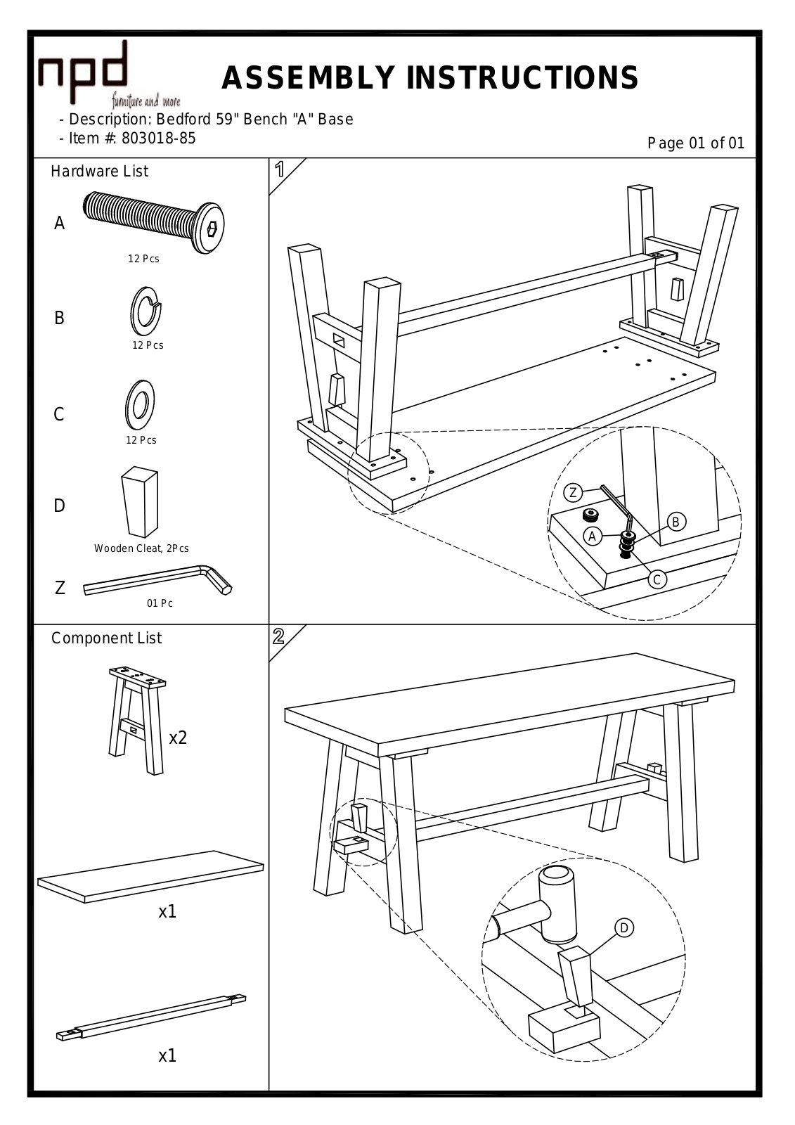 New Pacific Direct 80301885 User Manual