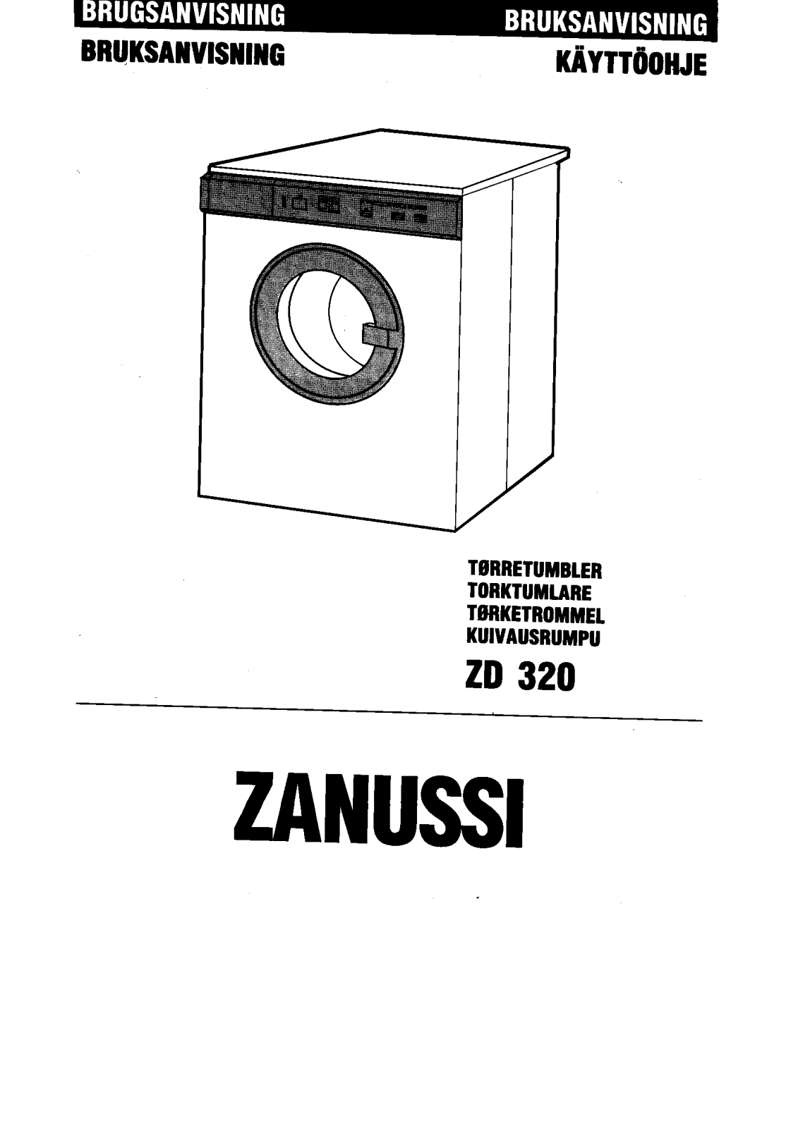 Zanussi ZD320SENSOT. User Manual