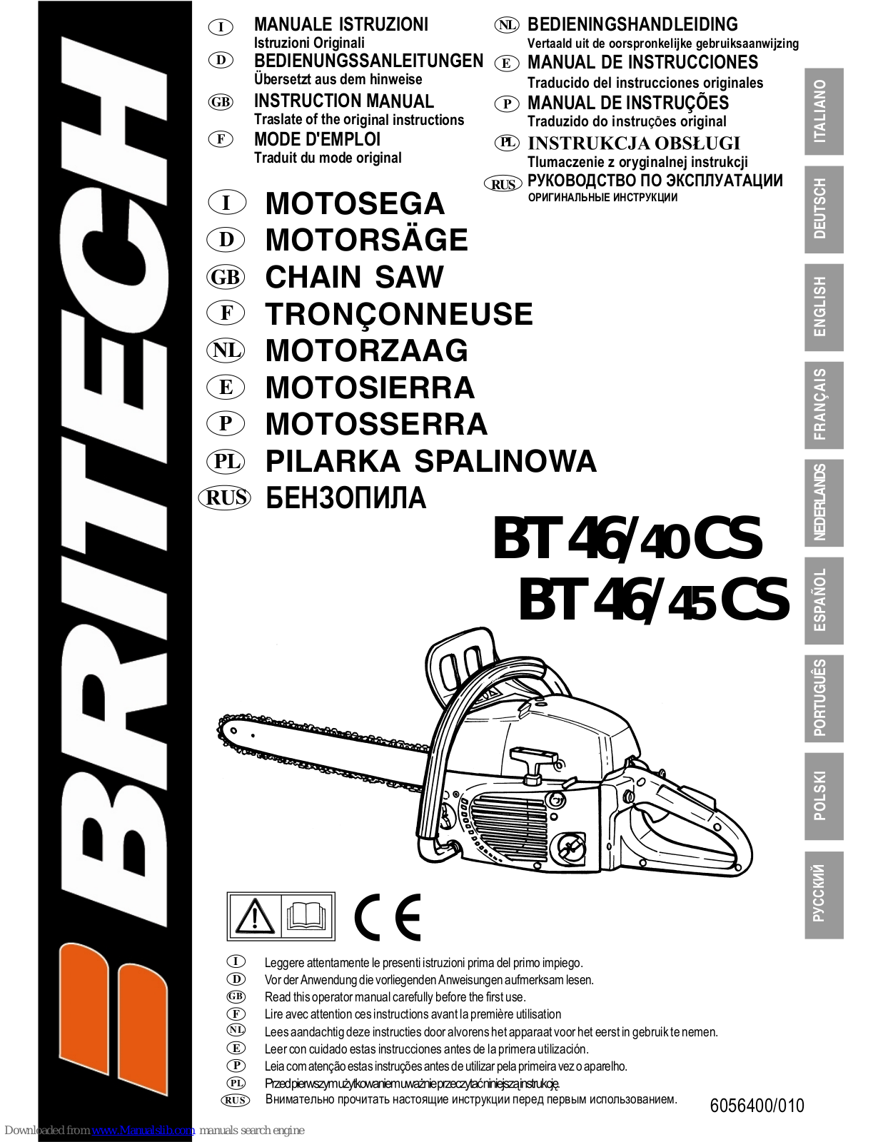 britech BT 46/ 40 CS, BT 46/ 45 CS Instruction Manual - ManualMachine.com