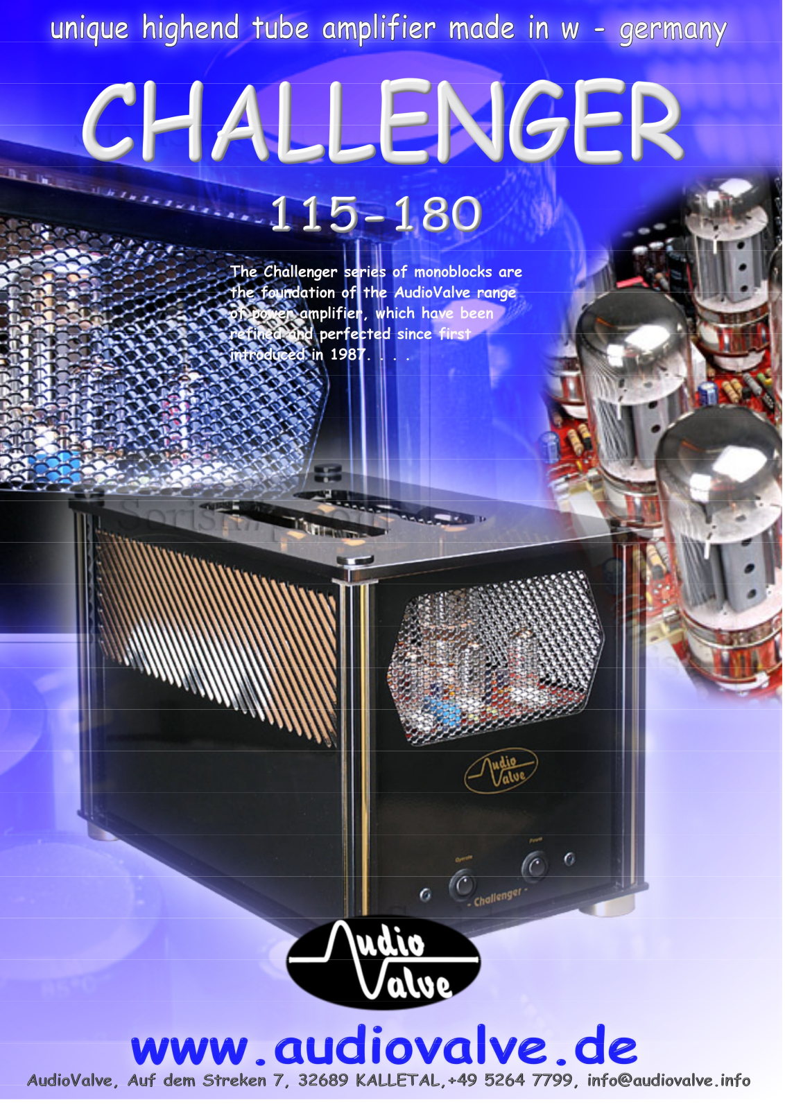 Audio Valve Challenger 180 Brochure