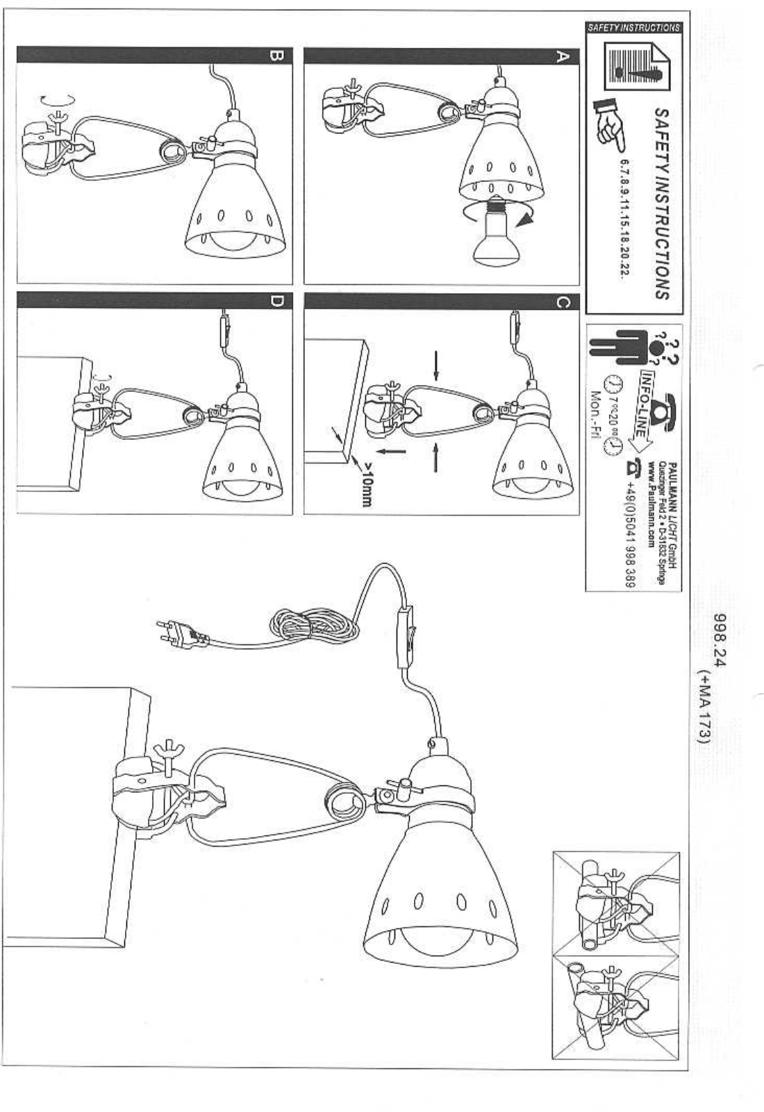 Paulmann 99824 Safety instructions - ManualMachine.com