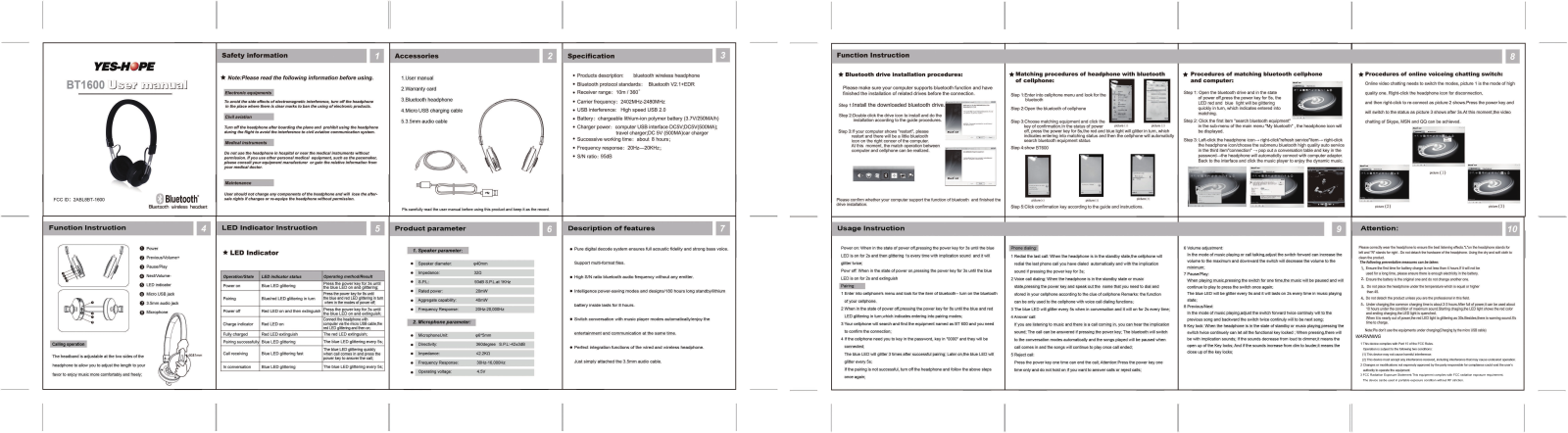 YES HOPE BT 1600 User Manual - ManualMachine.com