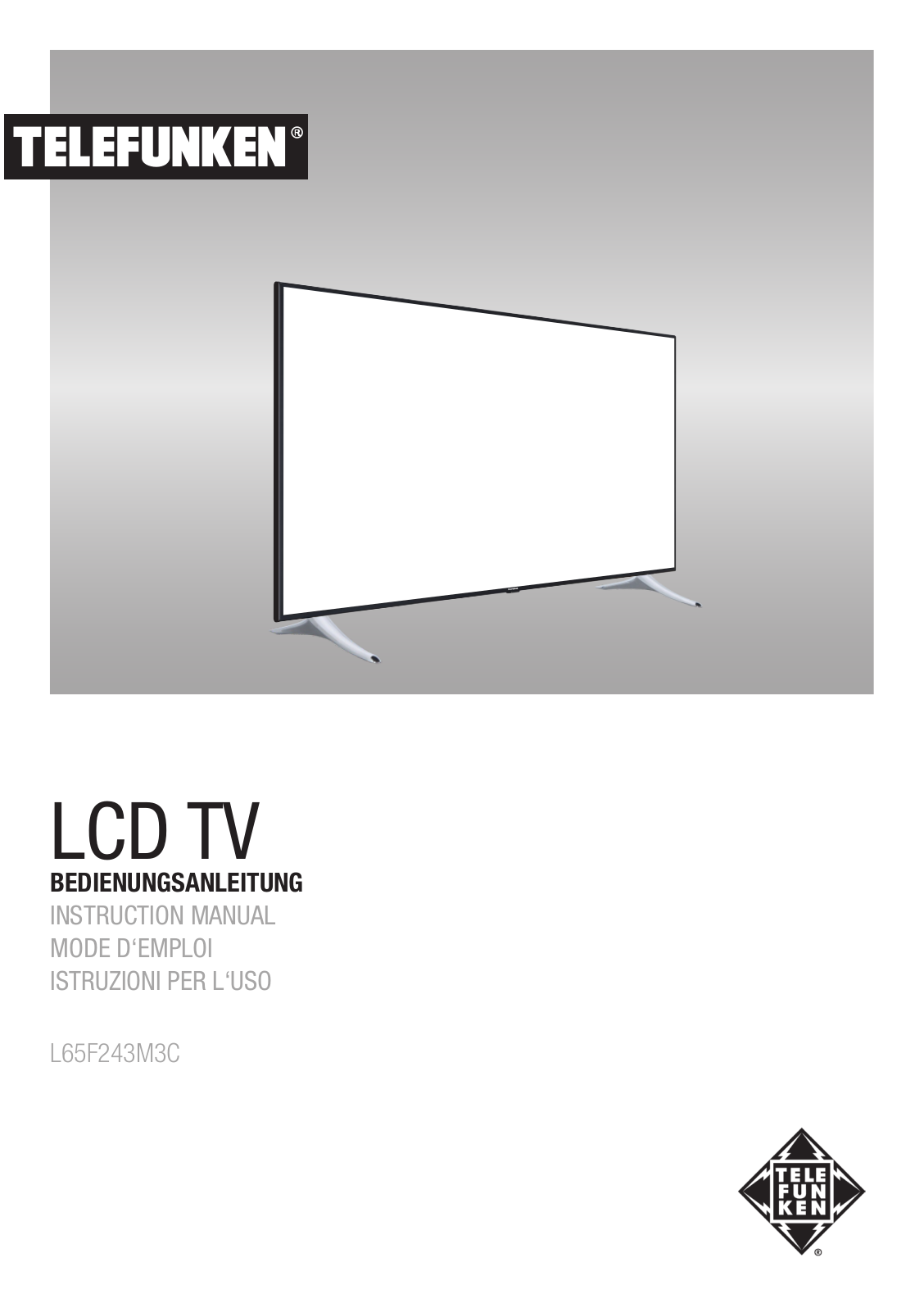 Telefunken L65F243M3C INSTRUCTION MANUAL