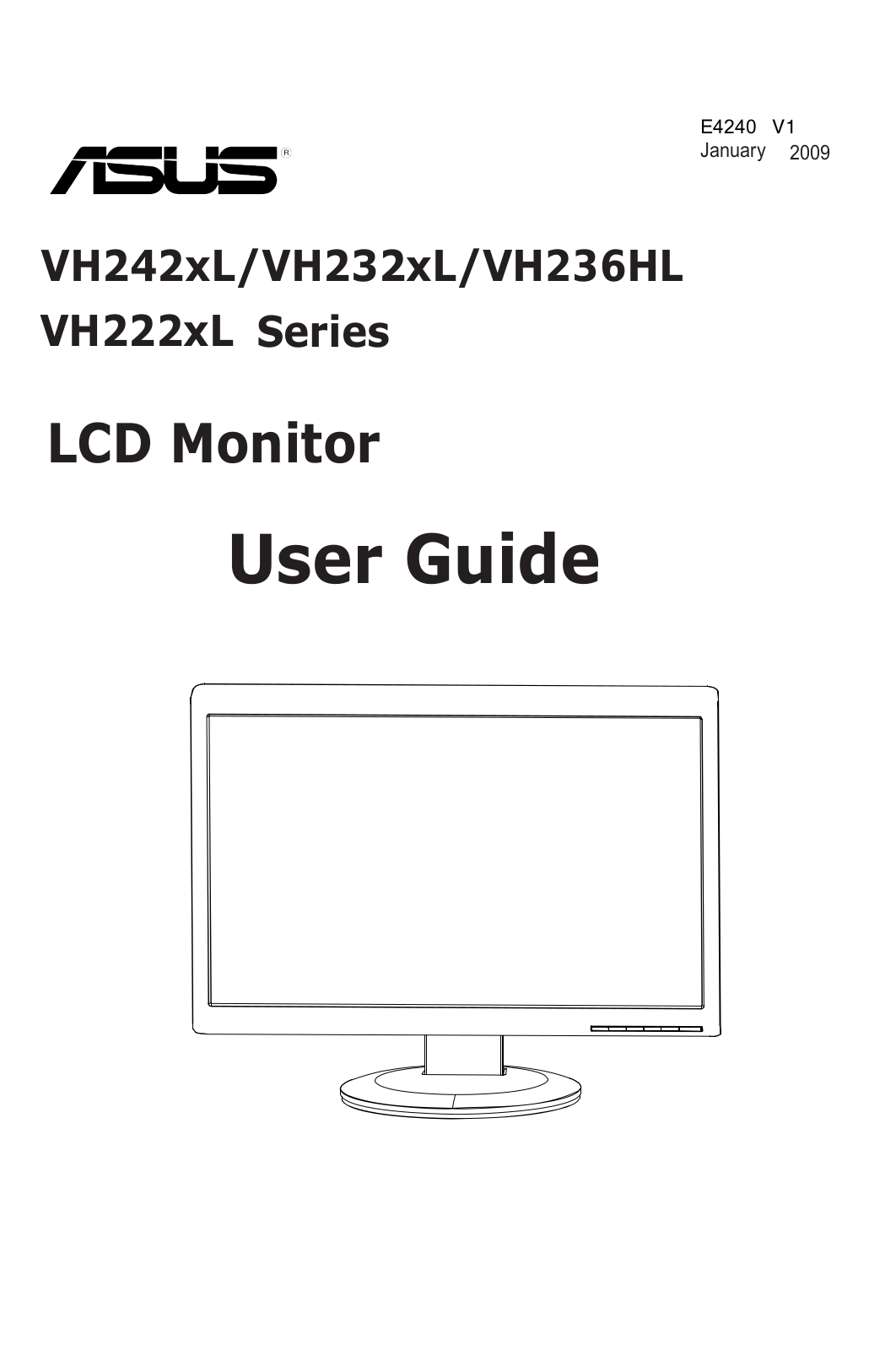 ASUS VH236HL-P, VH242HL, VH242TL, VH236HL, VH232HL User Manual