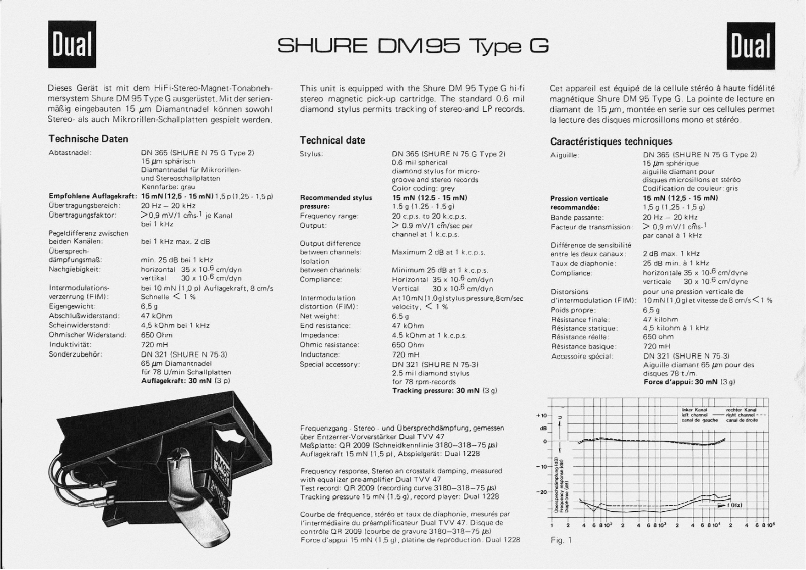 Dual DM-95G Owners Manual