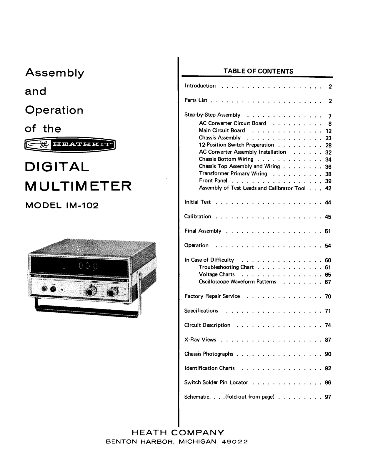 Heathkit IM-102 User Manual