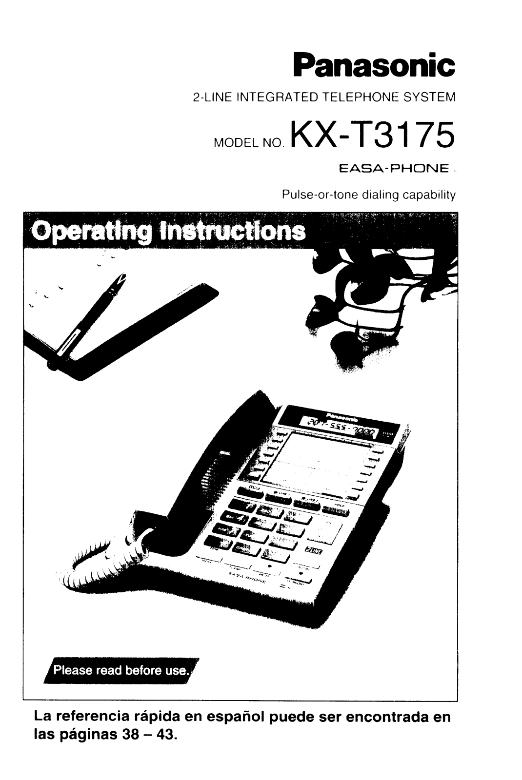 Panasonic kx-t3175 Operation Manual