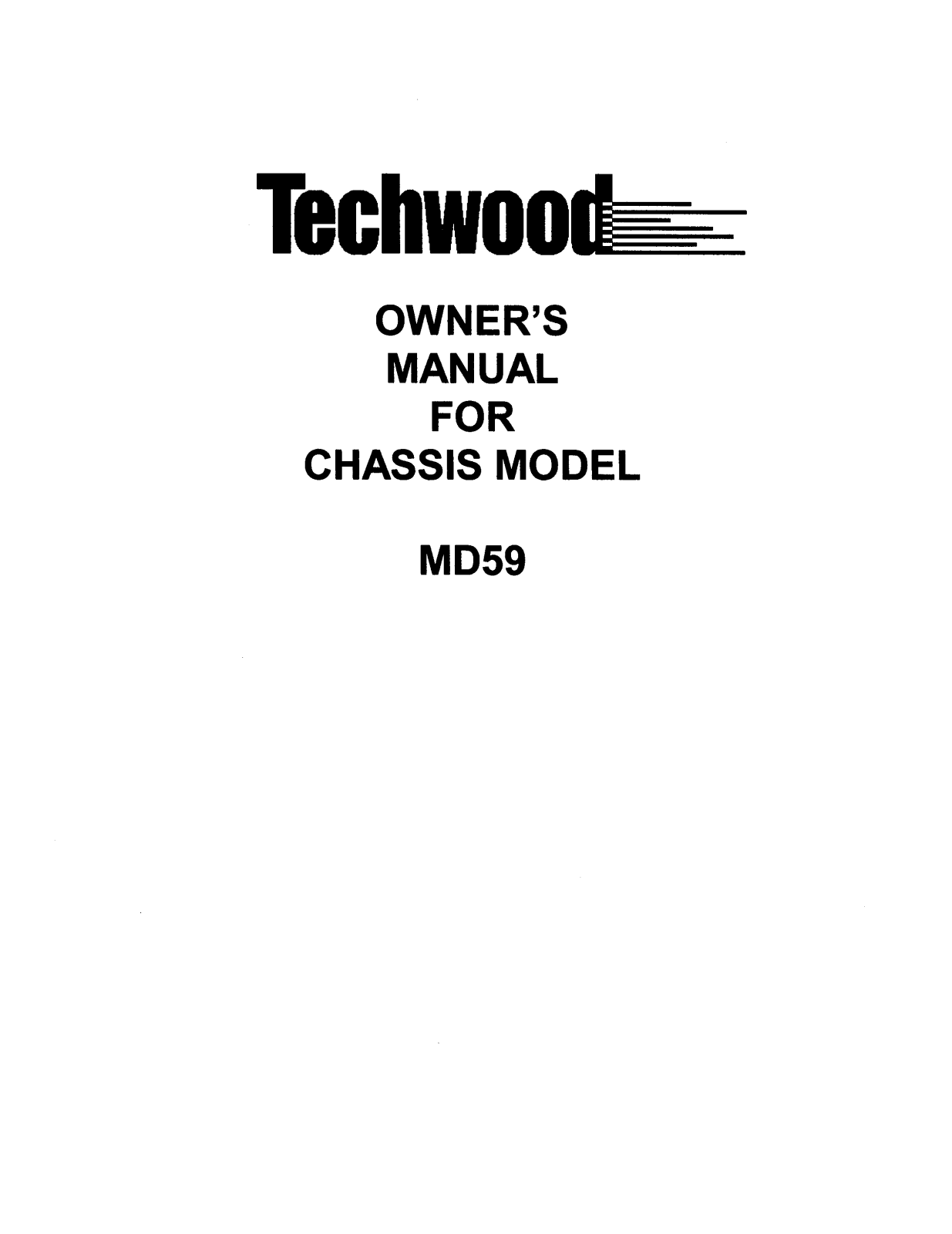 Techwood MD59 User Manual