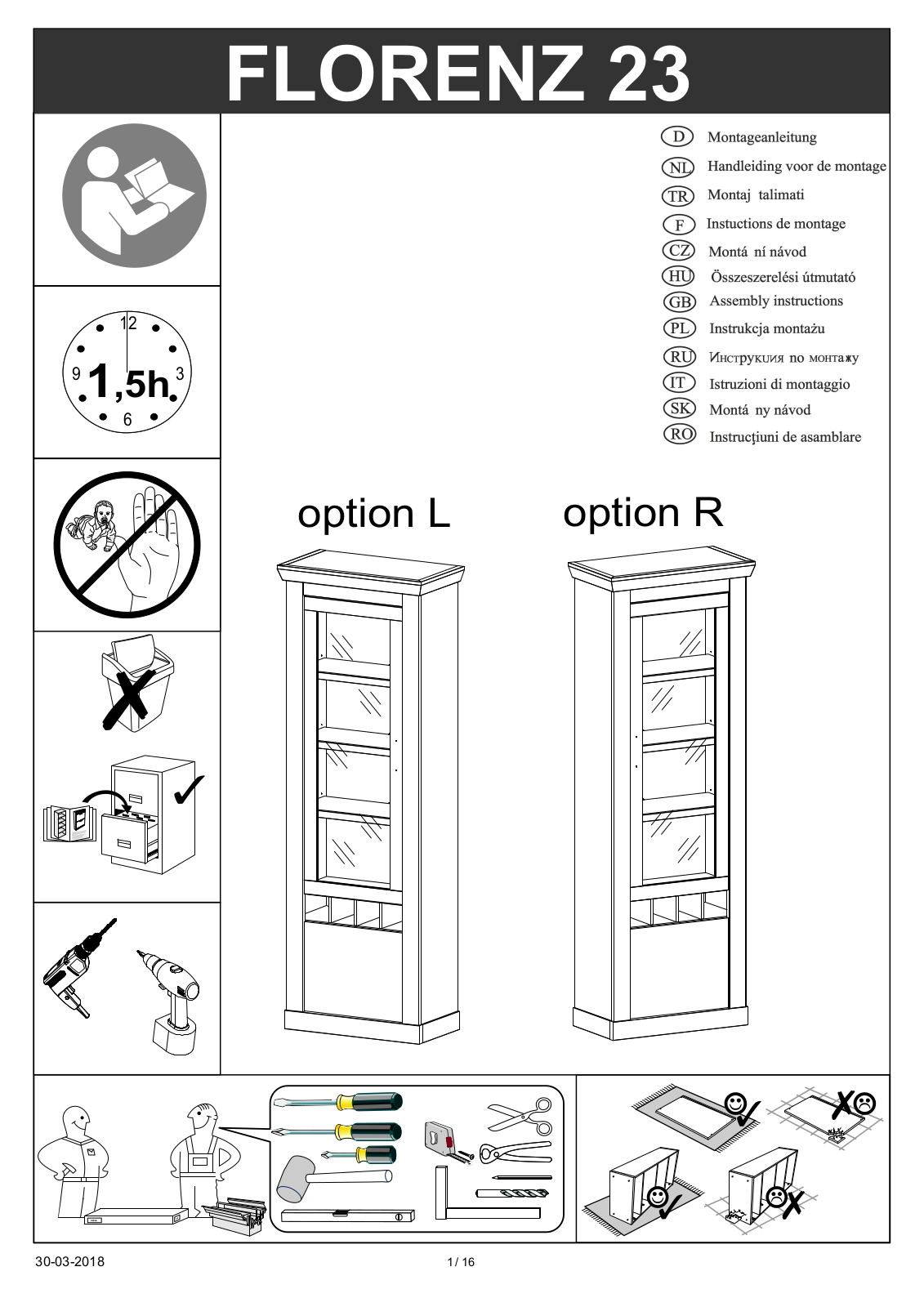 Home affaire Florenz 23 Assembly instructions