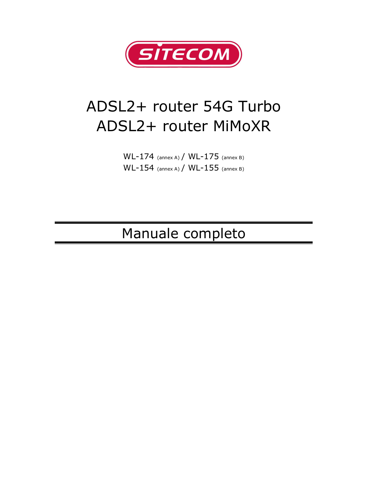 Sitecom WL-155, WL-154, WL-174, WL-175 User Manual