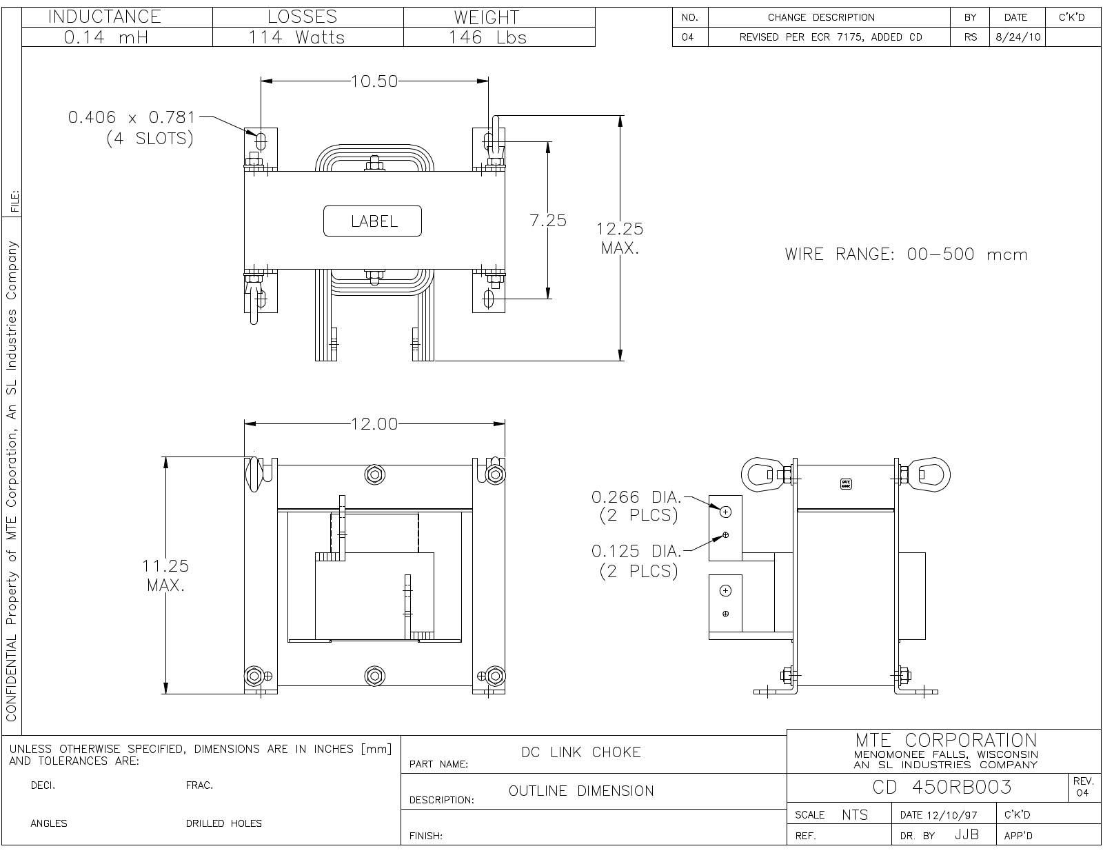 MTE CD 450RB003 CAD Drawings