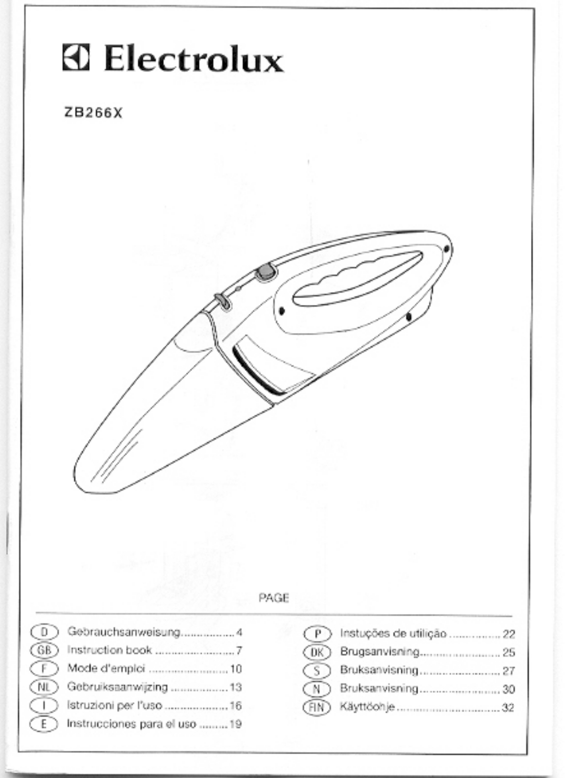 AEG-Electrolux ZB266X User Manual