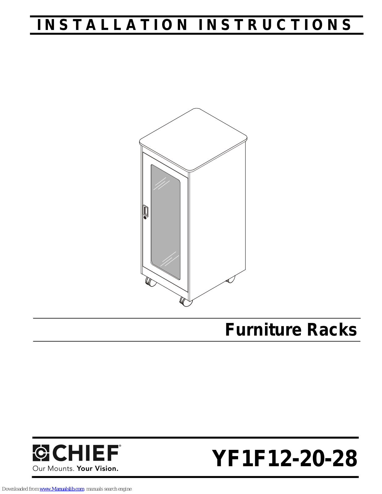 CHIEF YF1F1228H, YF1F1228M, YF1F1228B, YF1F2028H, YF1F2028M Installation Instructions Manual