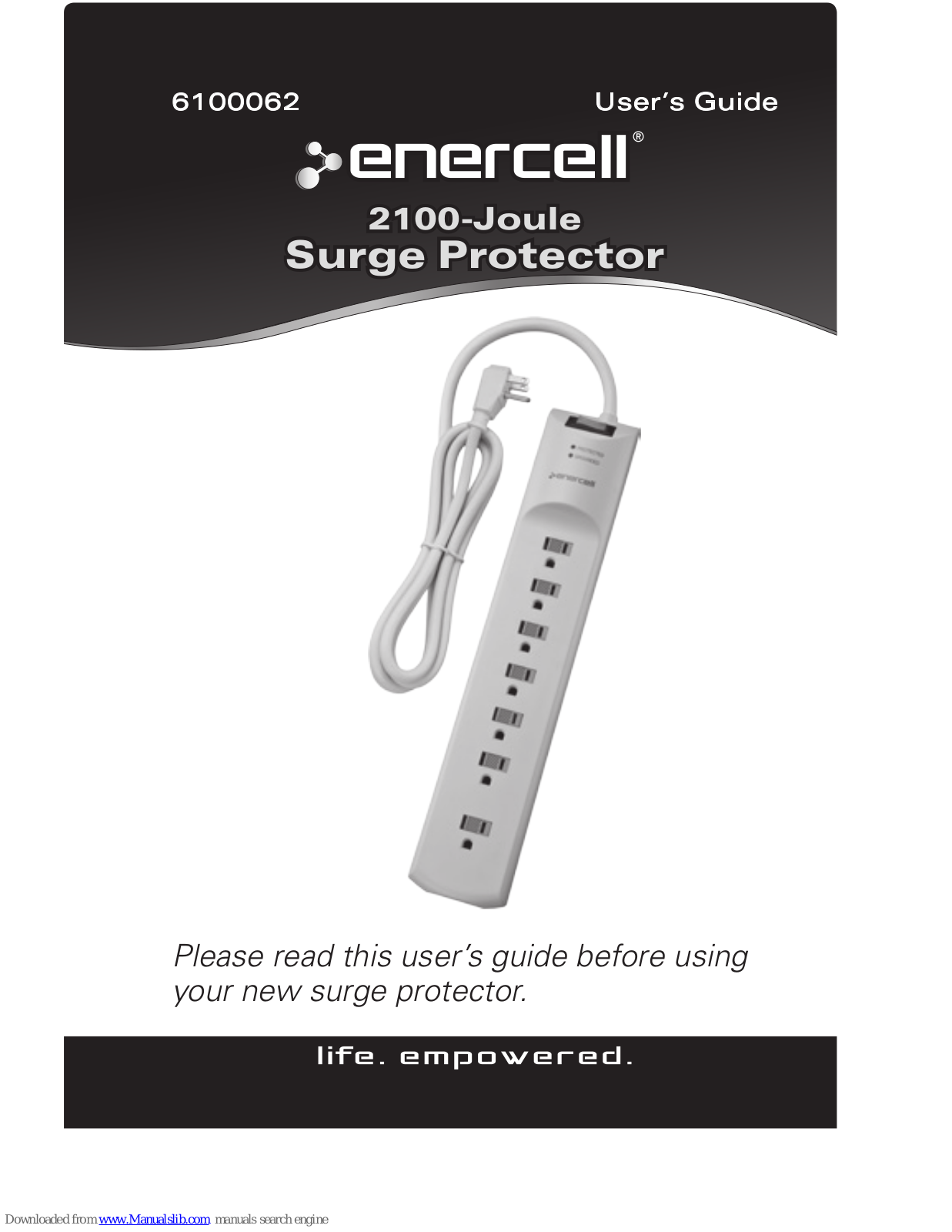 Enercell 2100-Joule Surge Protector, 6100062 User Manual