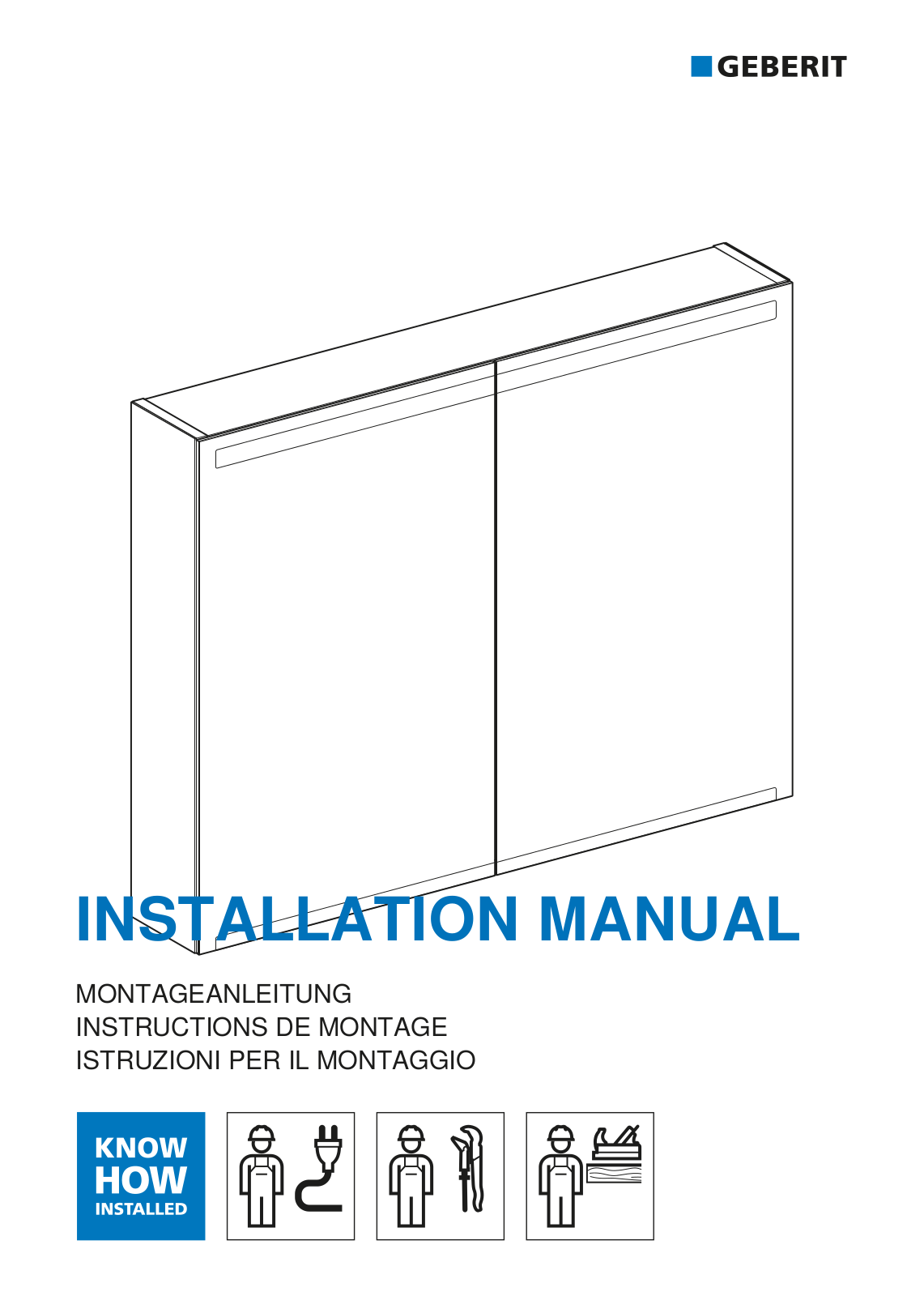 Geberit 500.205.00.1, 500.582.00.1 INSTALLATION MANUAL