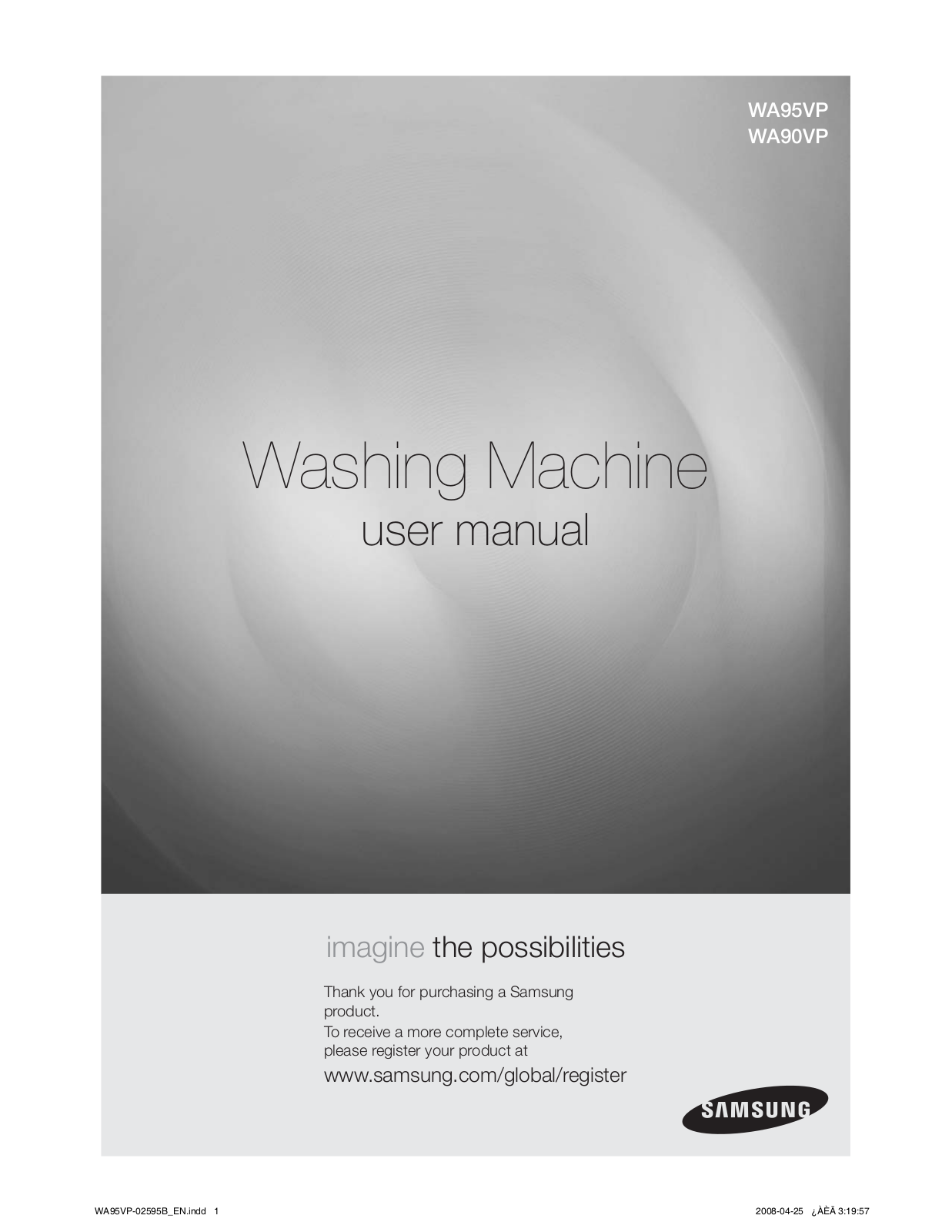 Samsung WA95VP User Manual