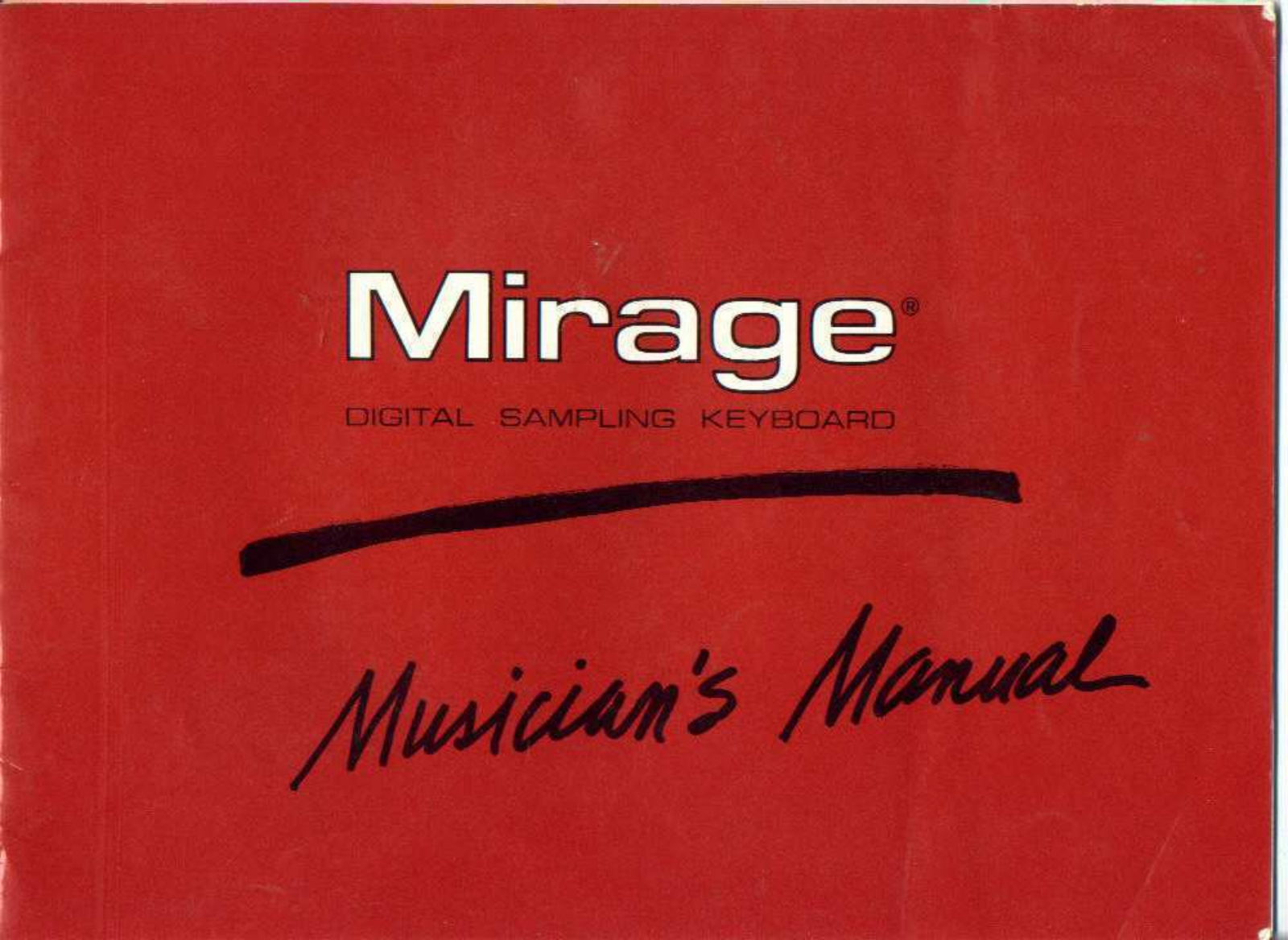 Ensoniq Corporation Mirage, Mirage DSK-1 User Manual