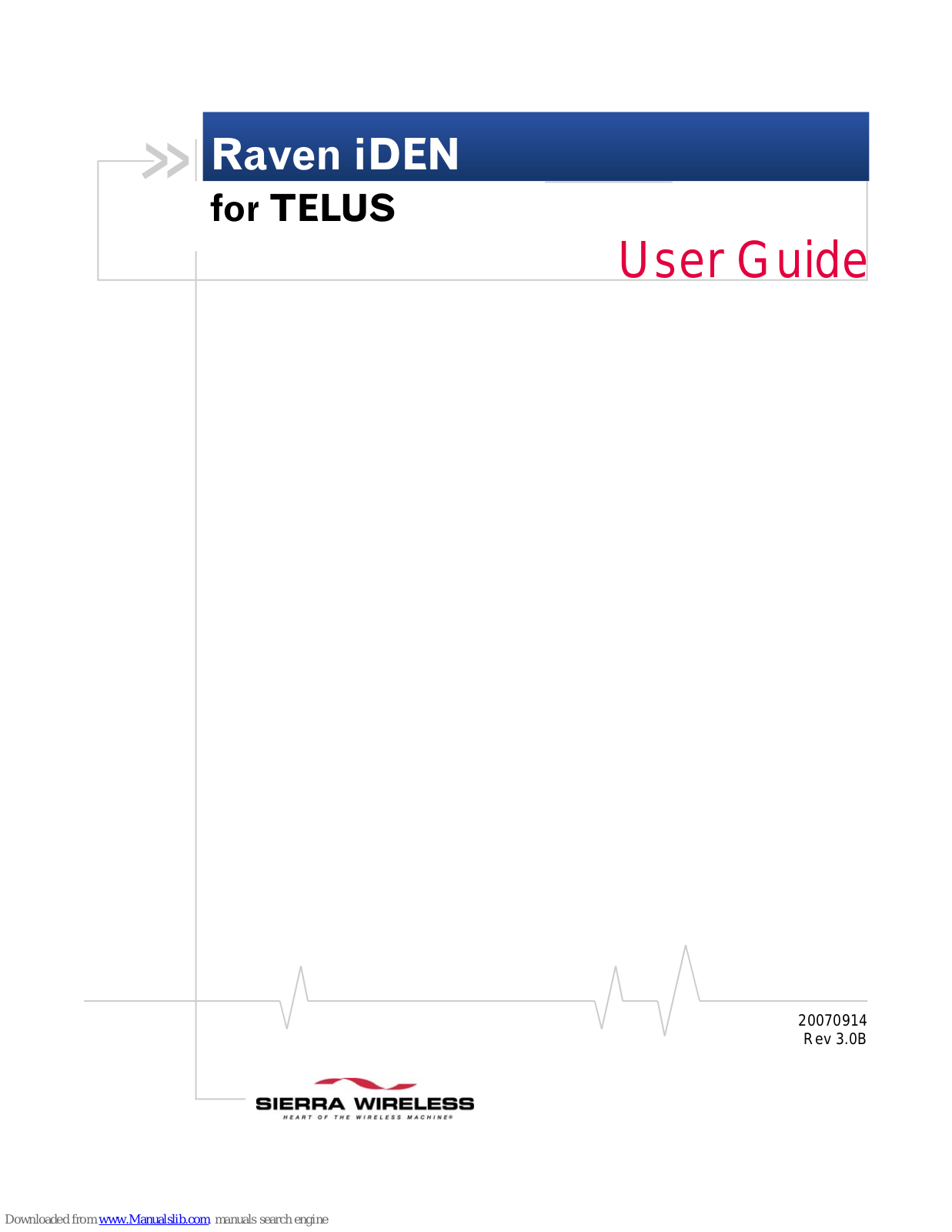 Sierra Wireless RAVEN IDEN 20070914, Raven iDEN, TELUS User Manual