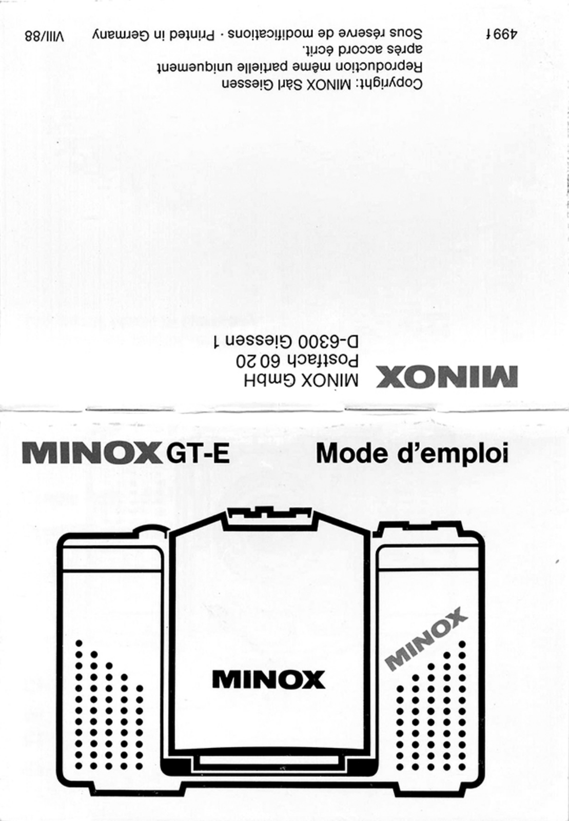 MINOX 35 GT-E Instruction Manual