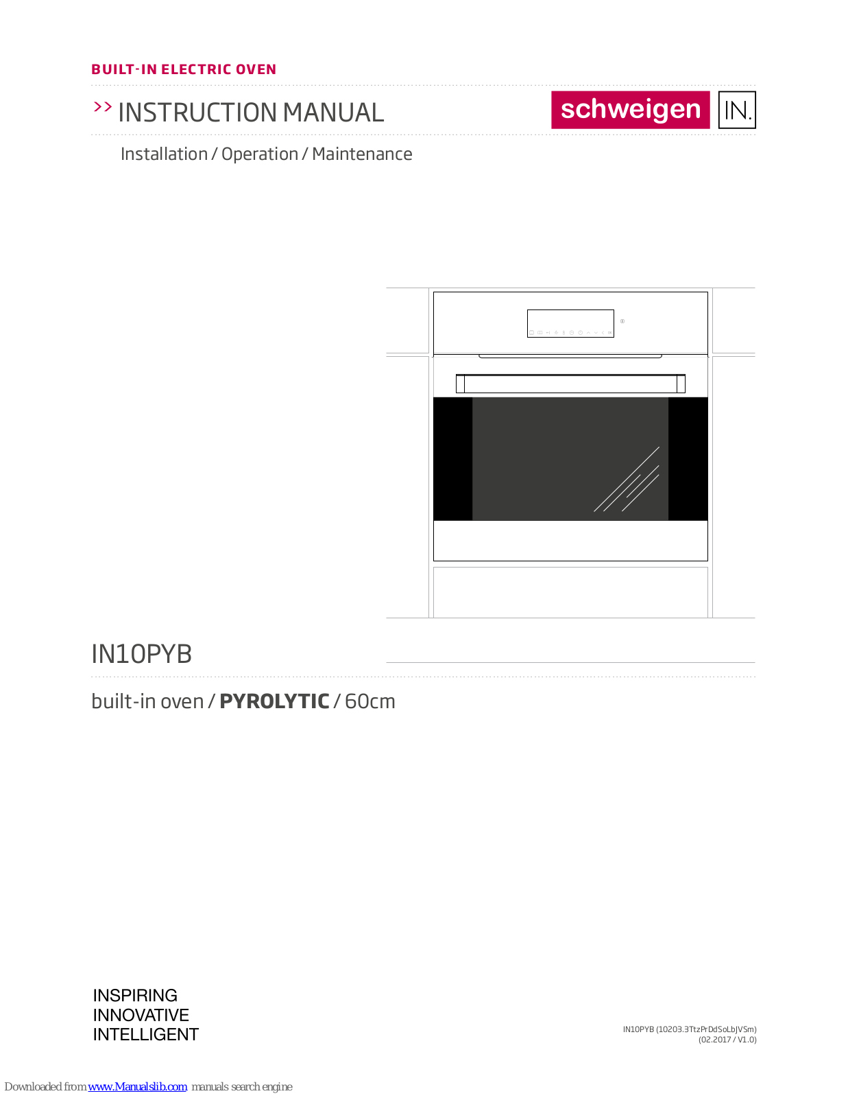 Schweigen IN10PYB Instruction Manual