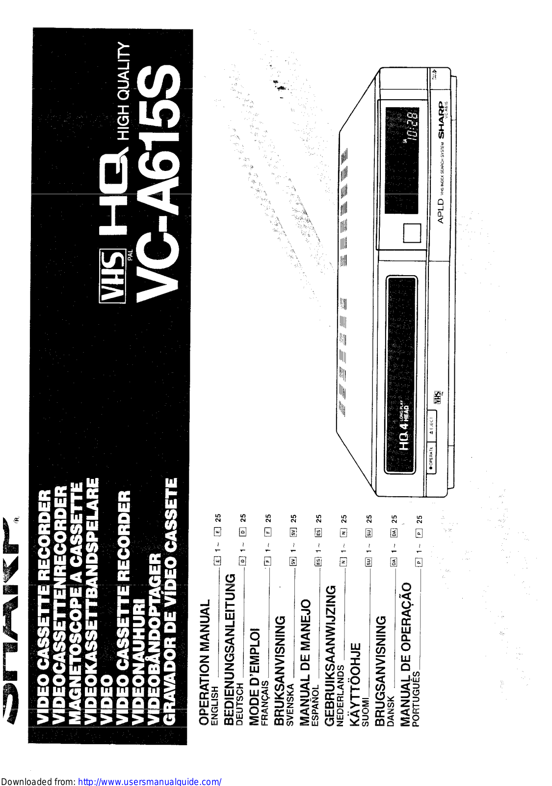 SHARP VC-A615S User Manual