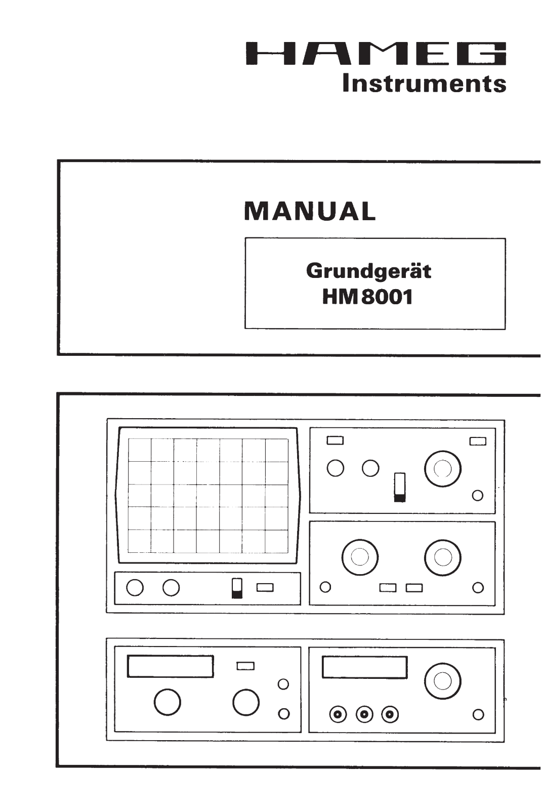 Hameg HM8001 Service Manual