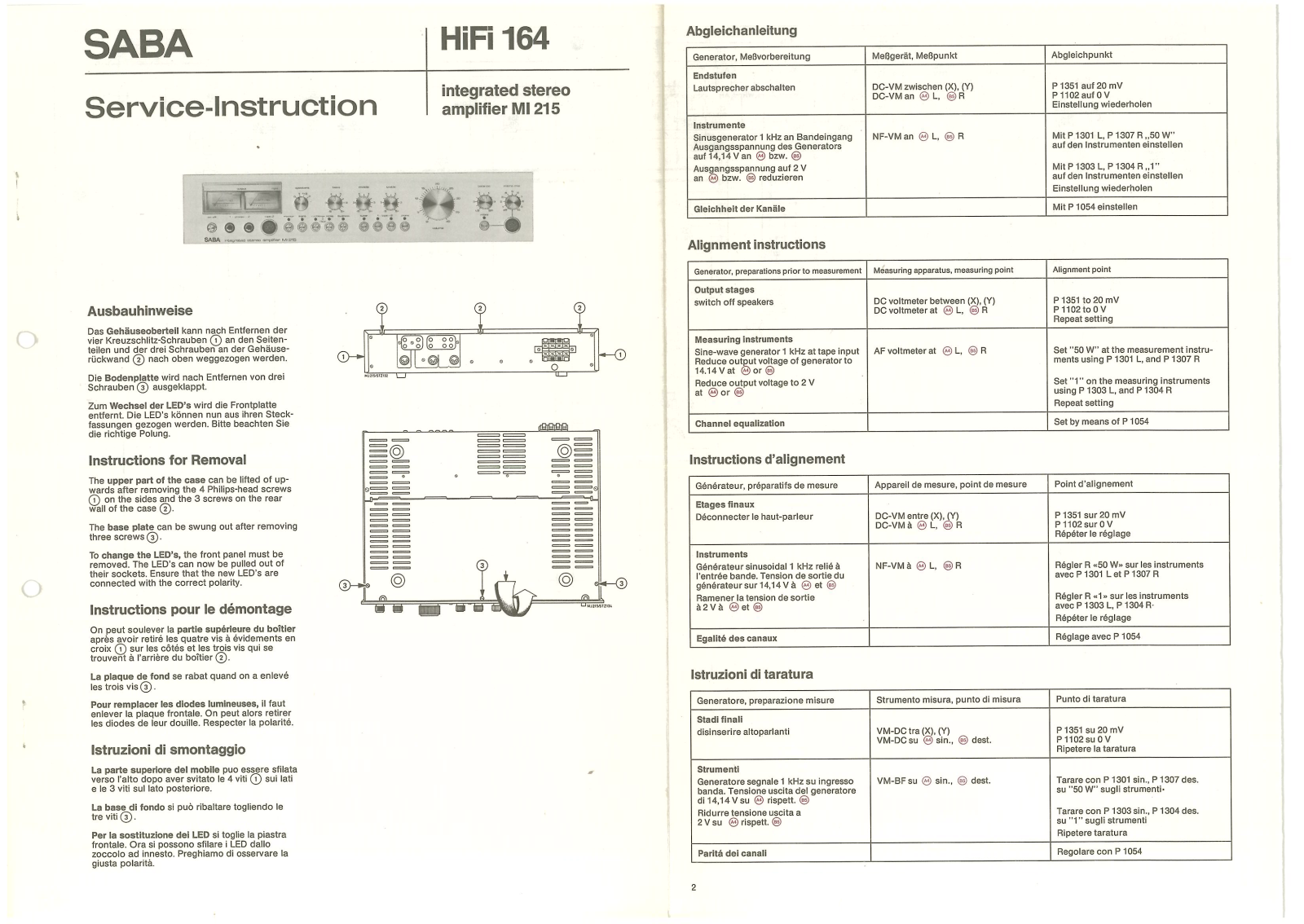 Saba MI-215 Service manual