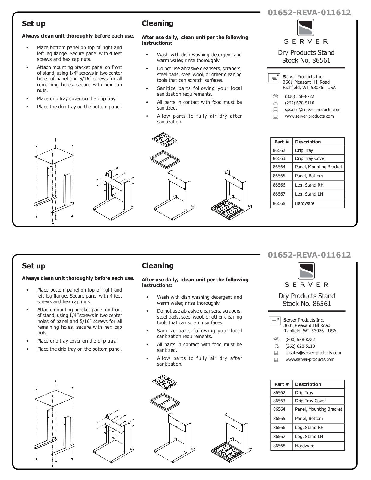 Server 86561 Service Manual