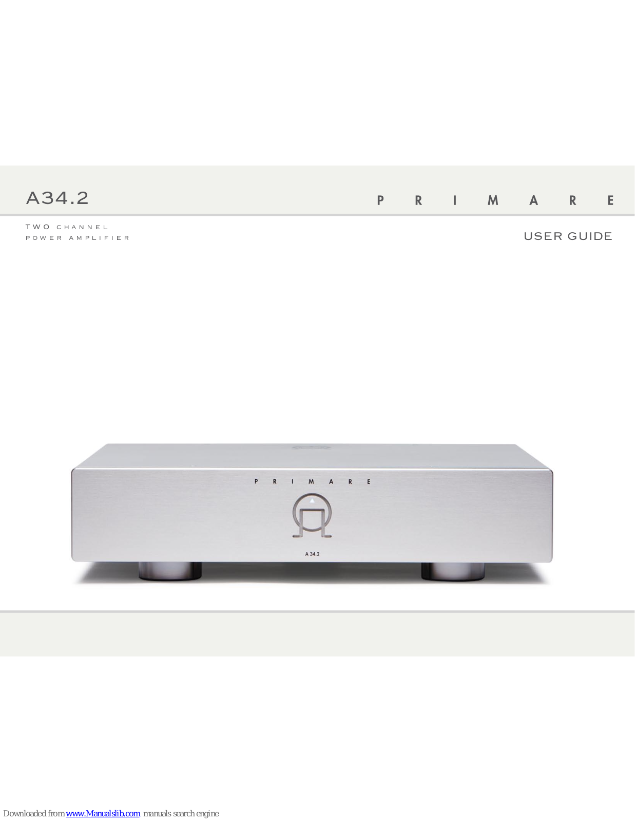 Primare A34.2 User Manual - ManualMachine.com