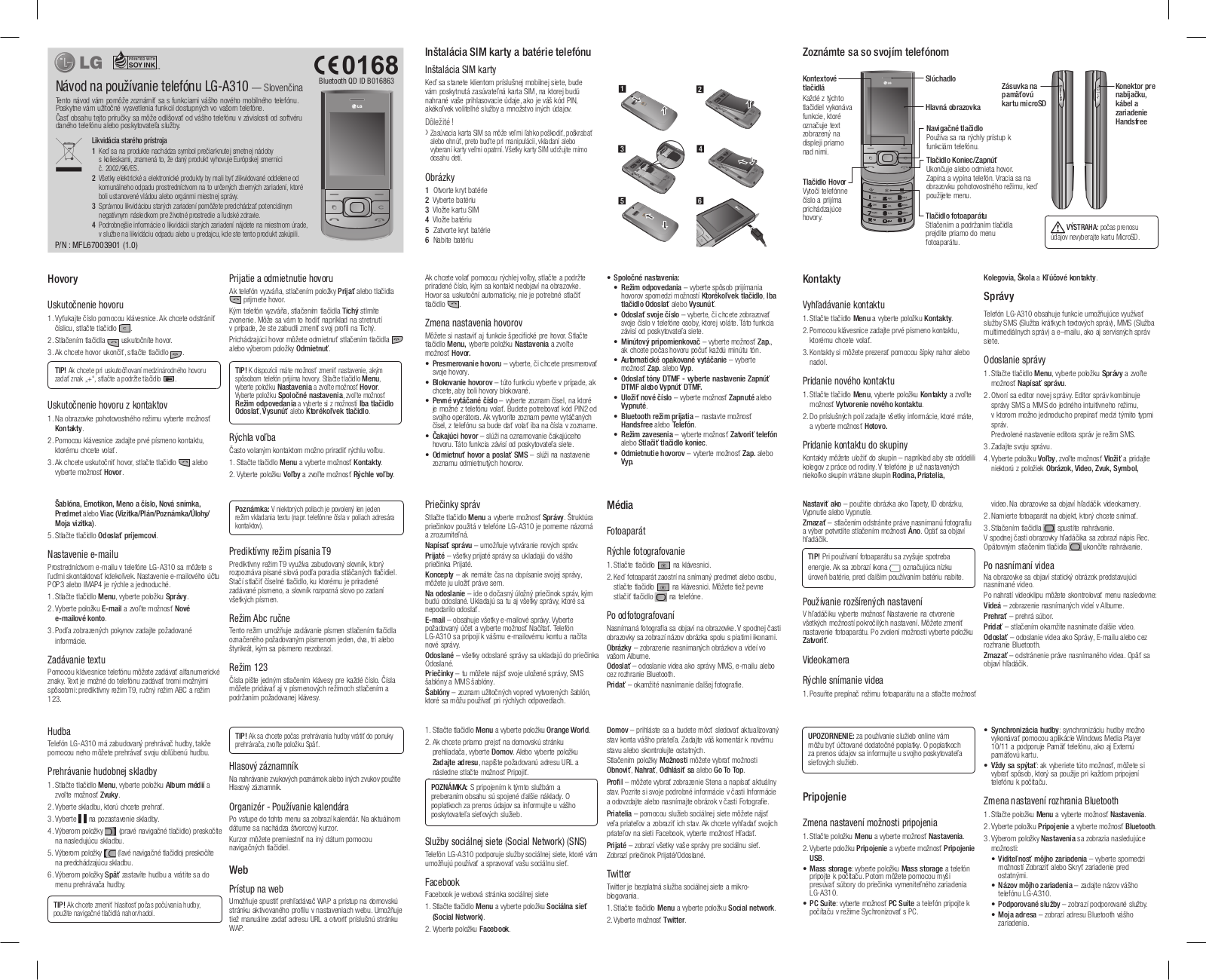 LG LGA310 User manual