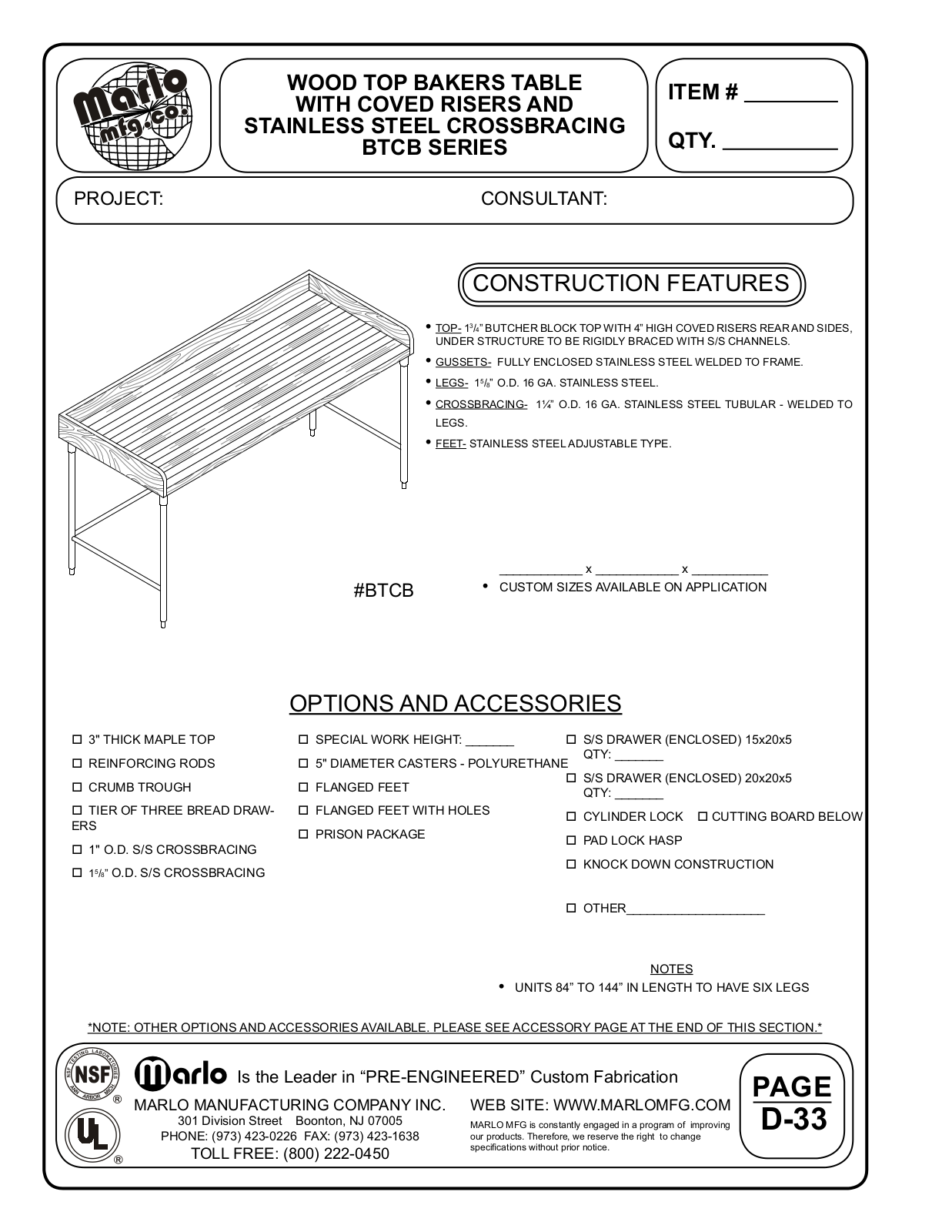 Marlo BTCB12024 User Manual