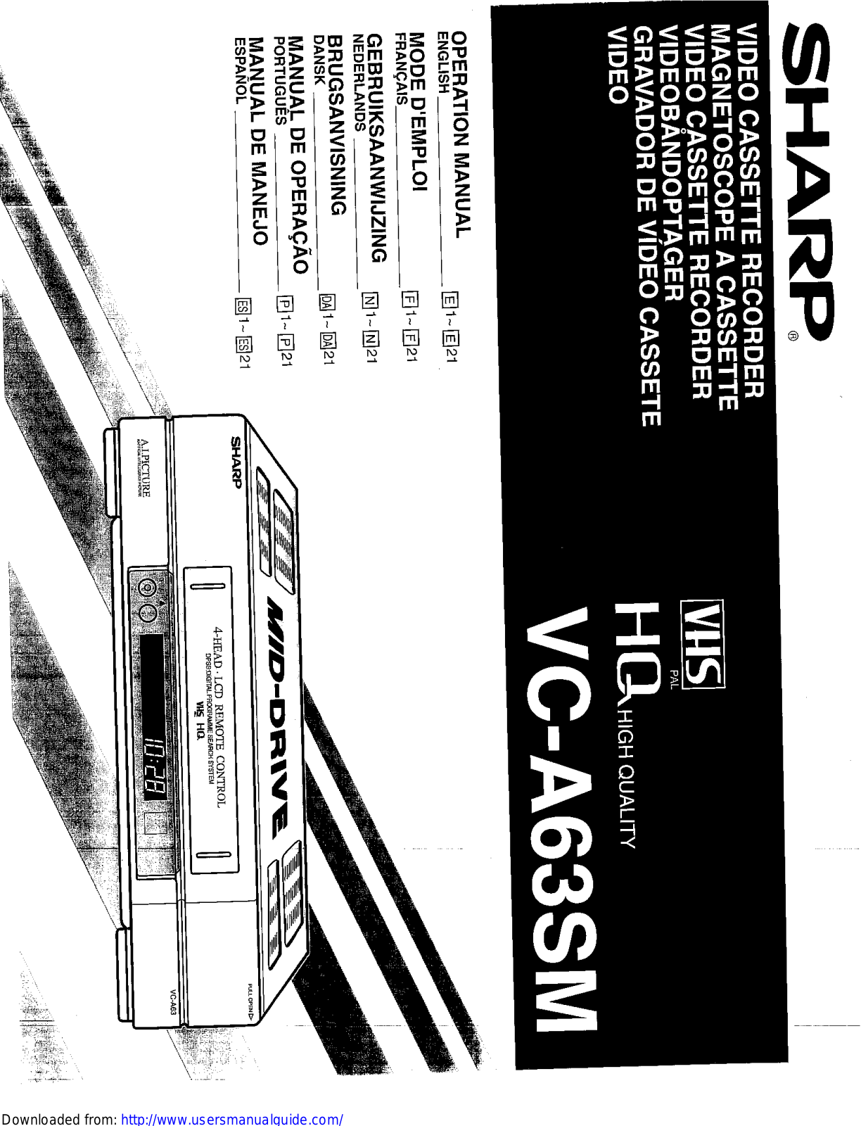 SHARP VC-A63SM User Manual