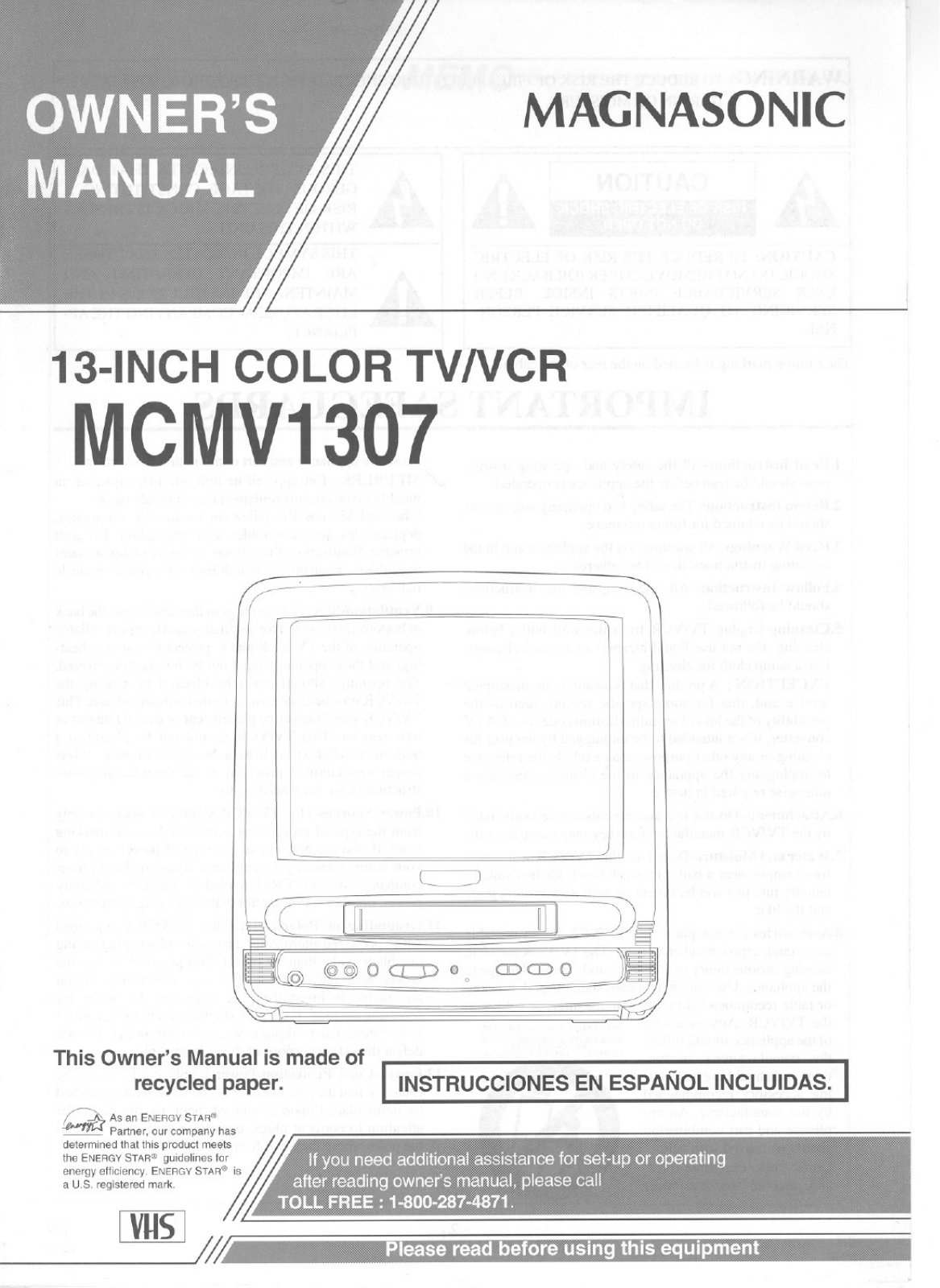 Funai MCMV1307 User Manual