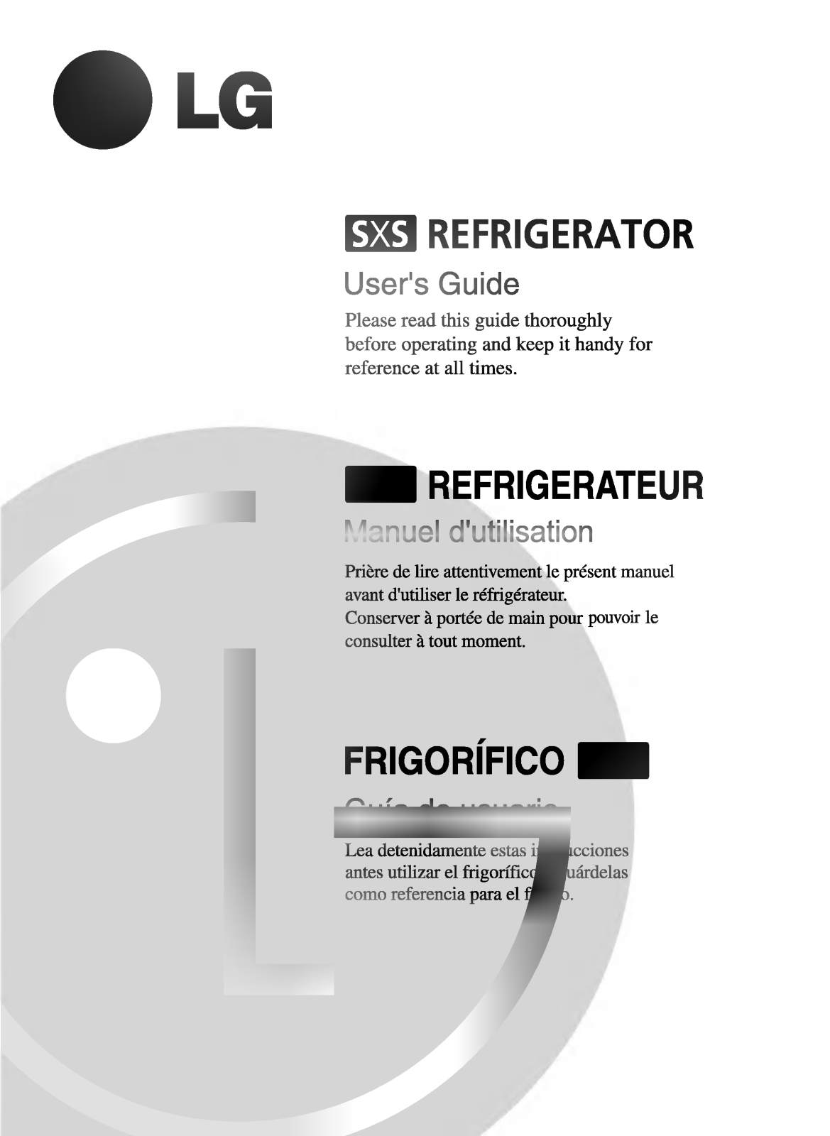 LG GR-P217BTAA User manual