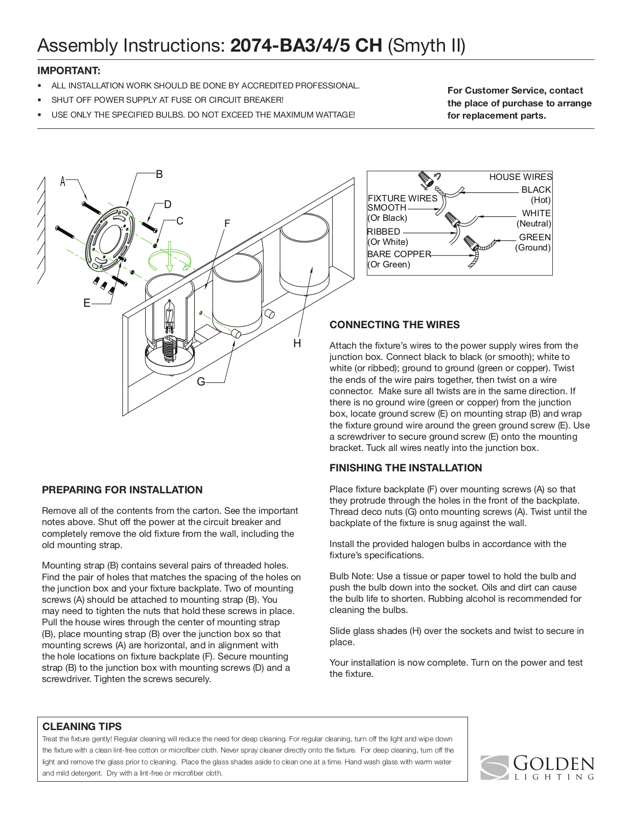 Golden Lighting 2074-BA5 CH User Manual