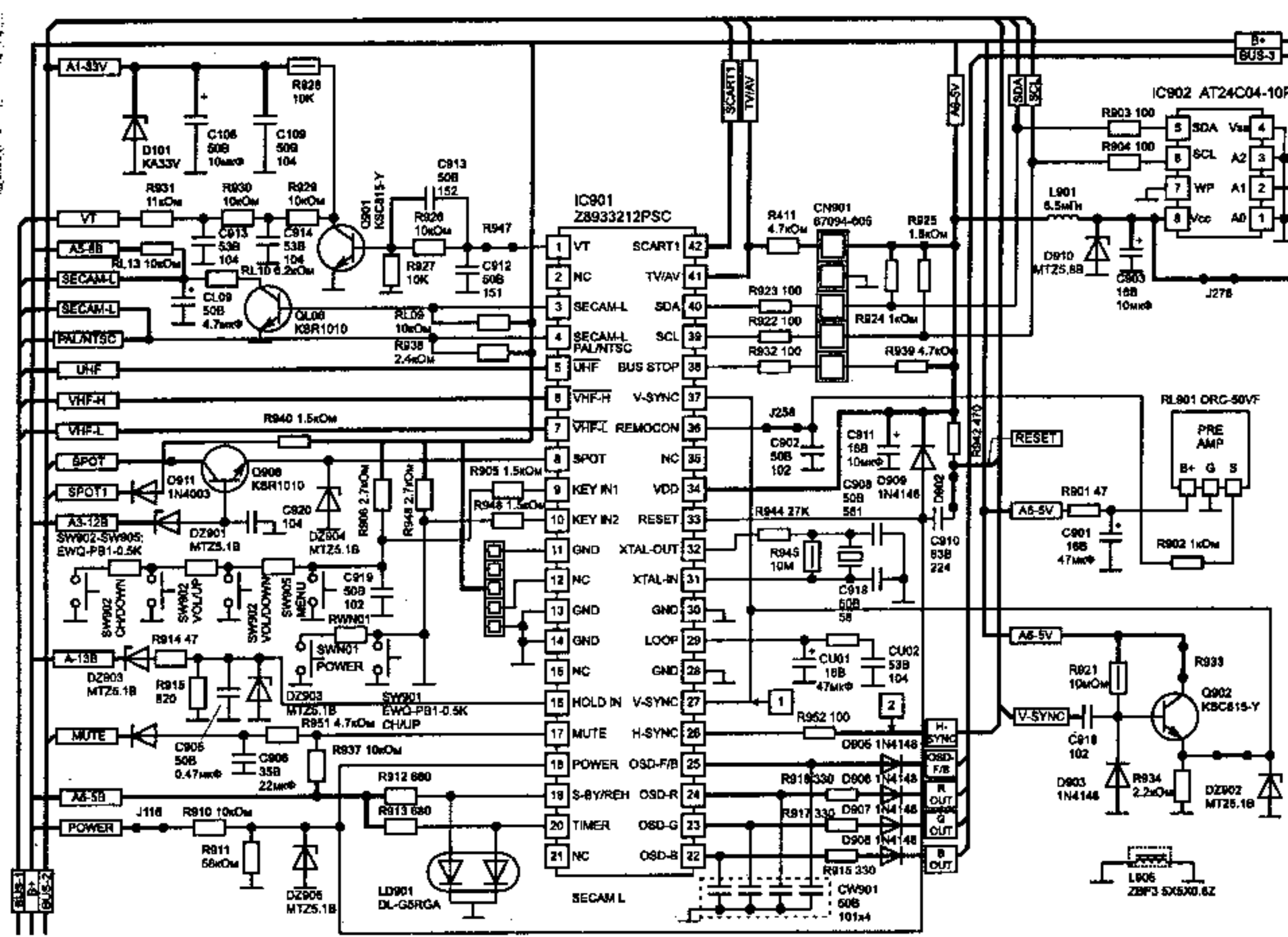 Samsung 20CK5073Z Schematic