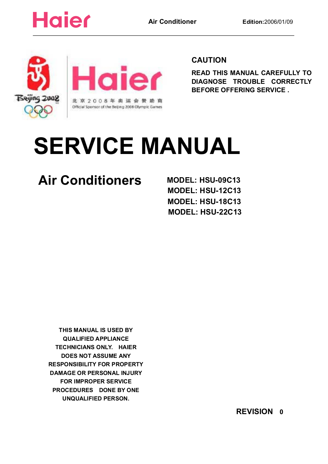 Haier HSU-22C13 User Manual