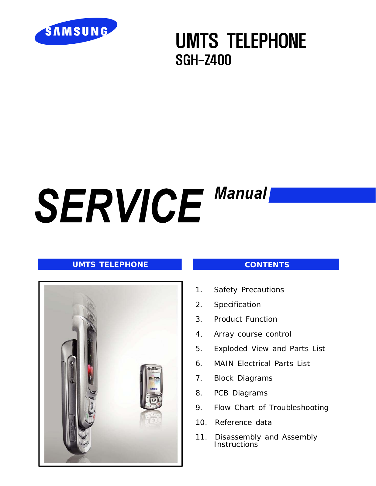 Samsung SGH-Z400 Service Manual